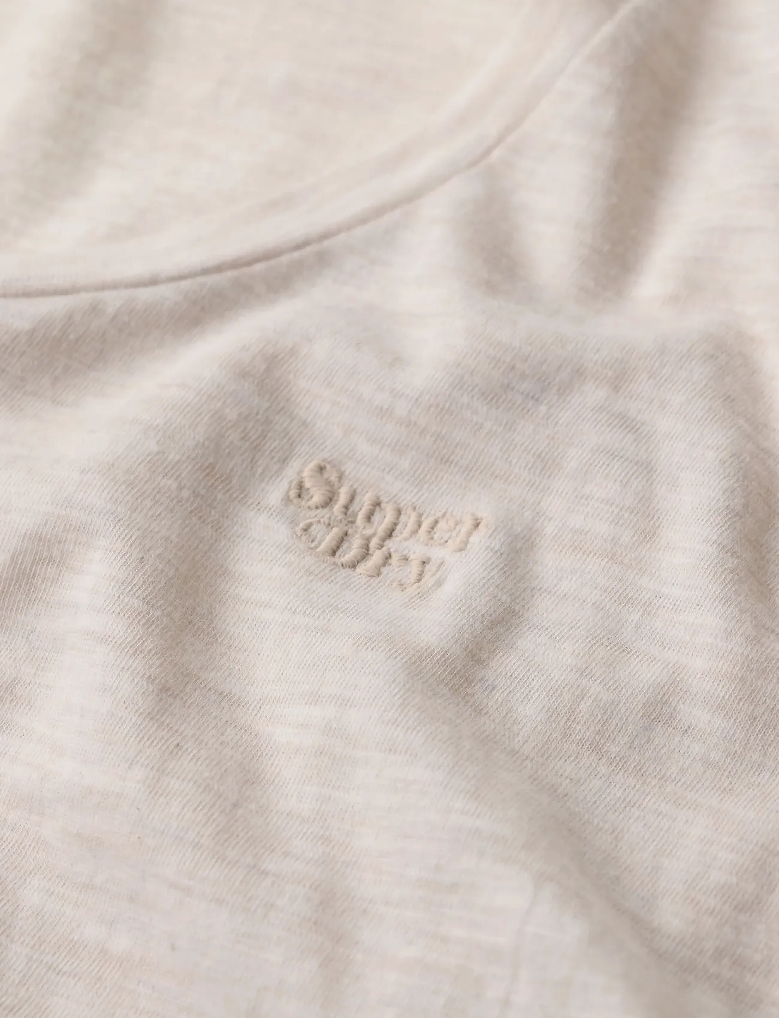 Superdry - SCOOP NECK TEE - laveste priser - light oat marl - 3
