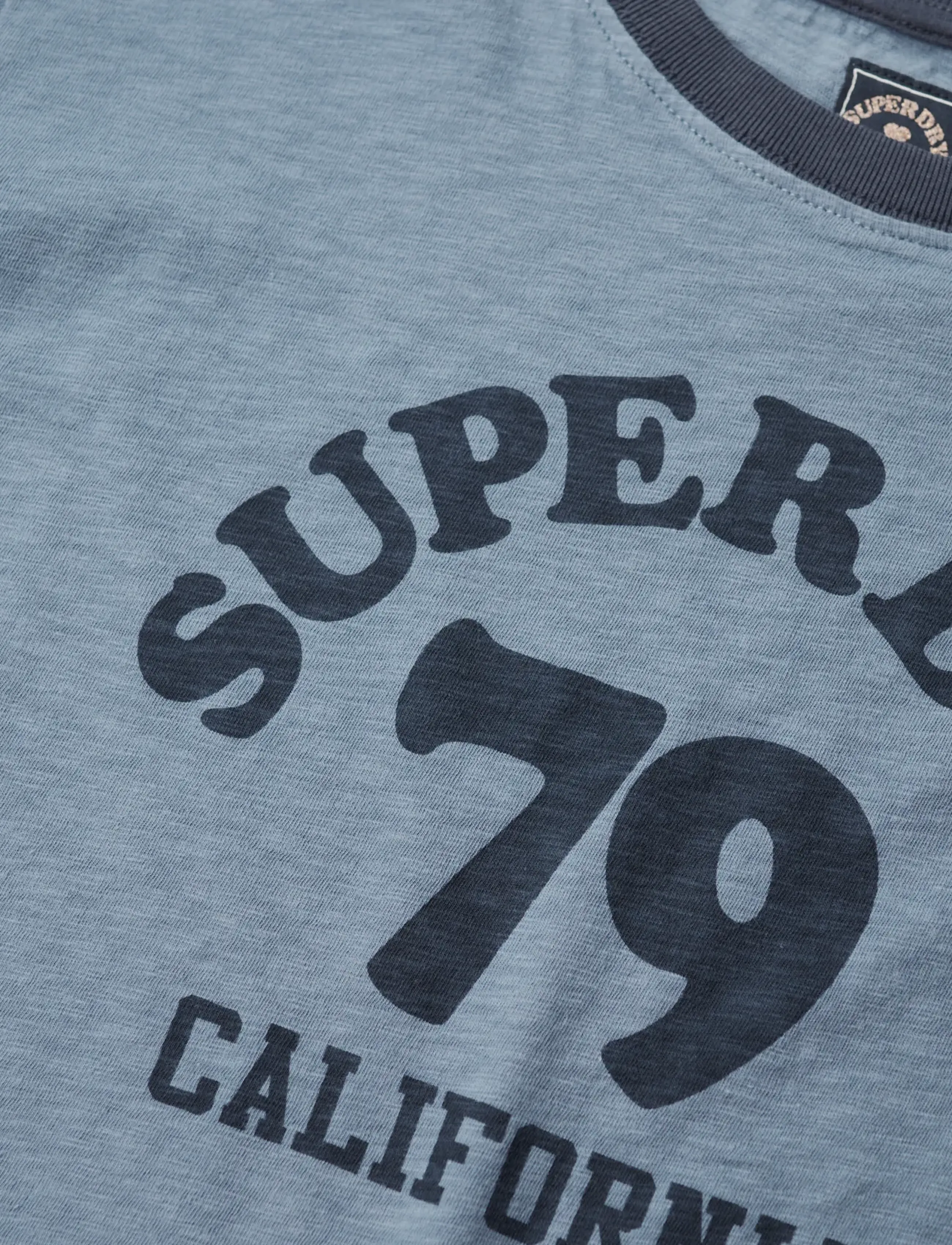 Superdry - BEACH GRAPHIC FITTED RINGER T - t-shirts - wedgewood blue - 5