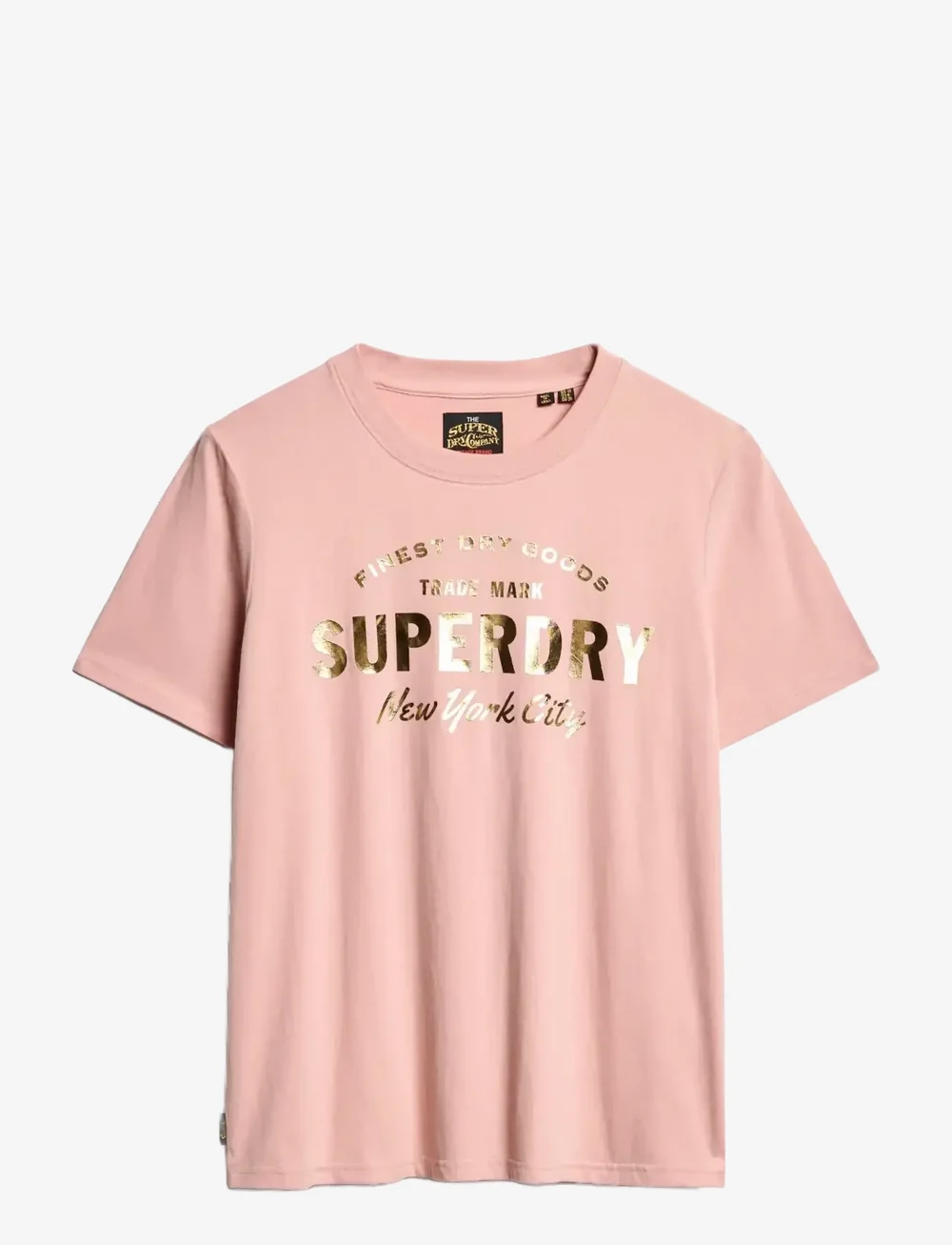 Superdry - LUXE METALLIC LOGO RELAXED TEE - t-shirts - blush pink - 1
