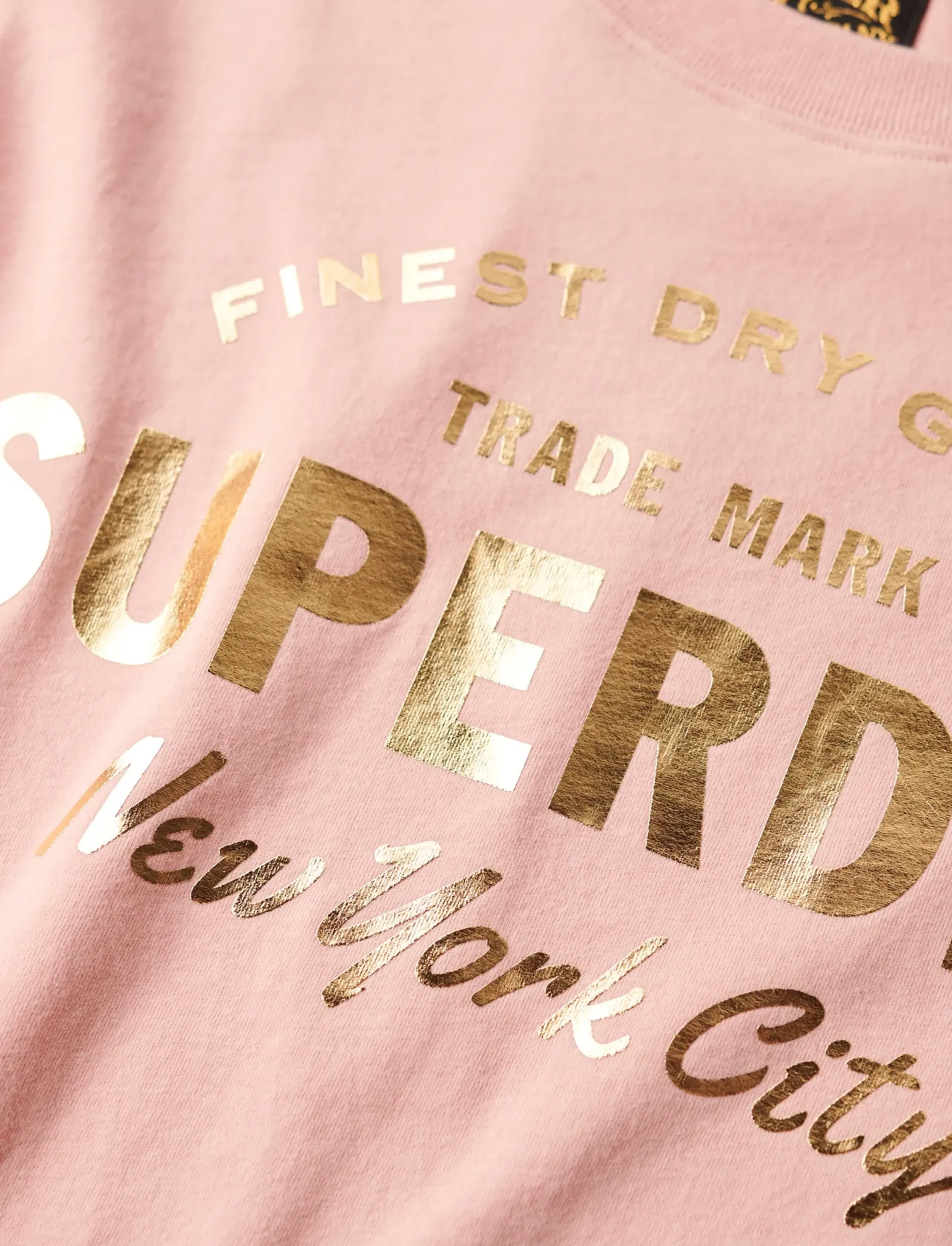 Superdry - LUXE METALLIC LOGO RELAXED TEE - blush pink - 4