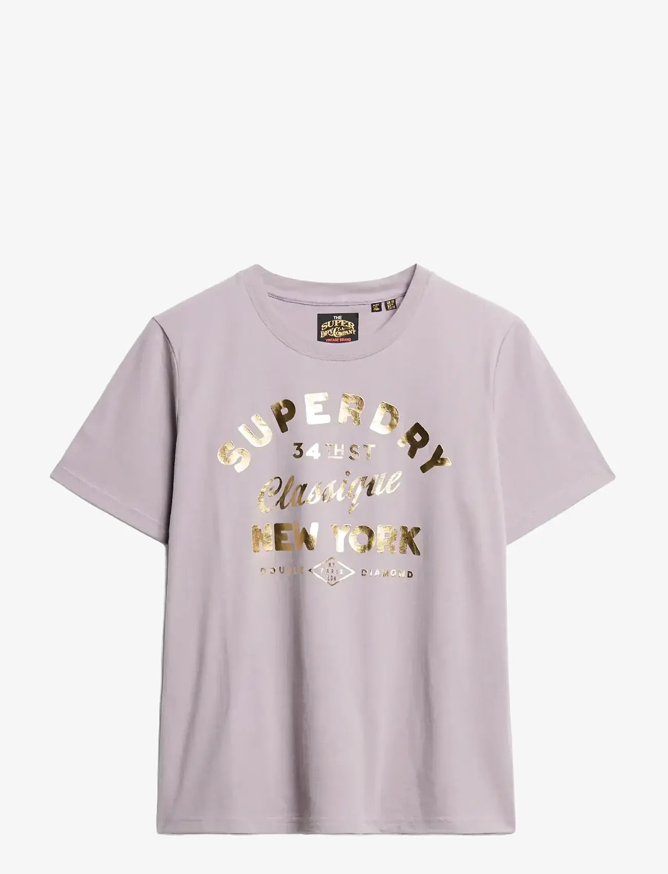 Superdry - LUXE METALLIC LOGO RELAXED TEE - t-shirts - brassica lilac - 1