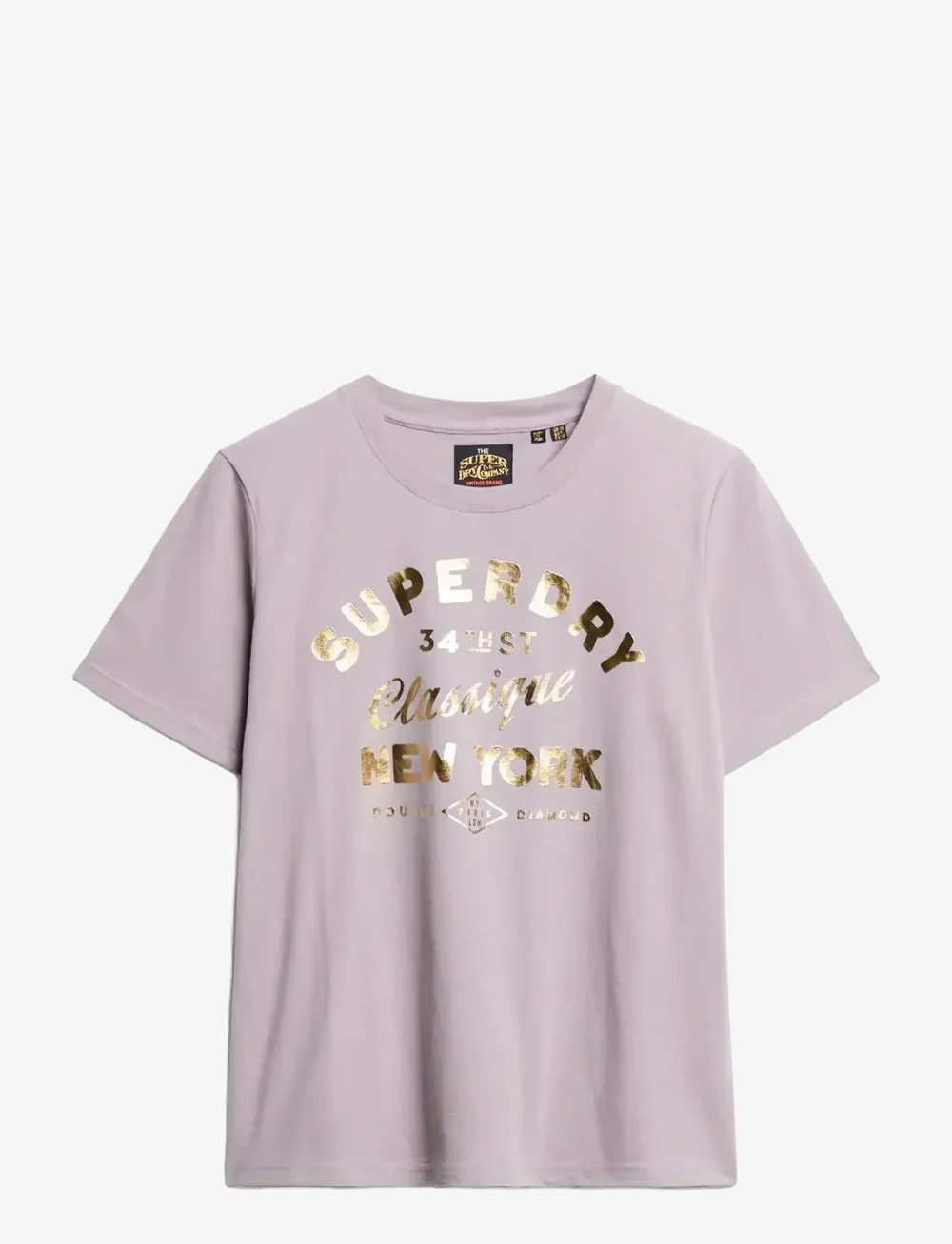Superdry - LUXE METALLIC LOGO RELAXED TEE - t-shirts - brassica lilac - 1