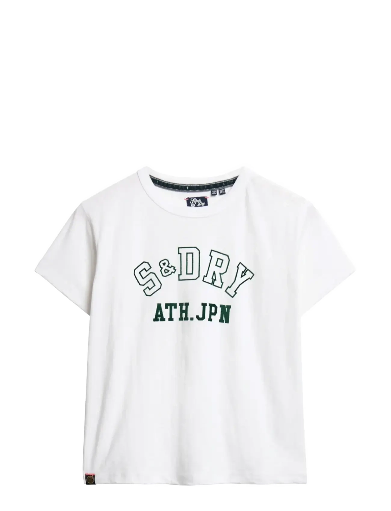 SUPERDRY Athletic Graphic Fitted Tshirt Cream - 42 - Damen