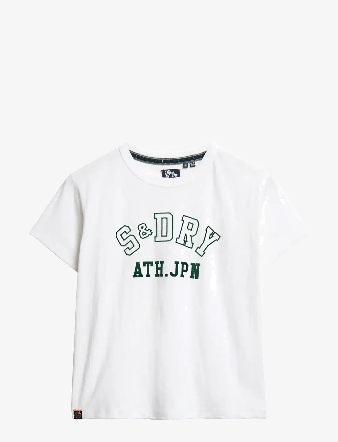 Superdry - ATHLETIC GRAPHIC FITTED TSHIRT - laveste priser - off white slub - 1