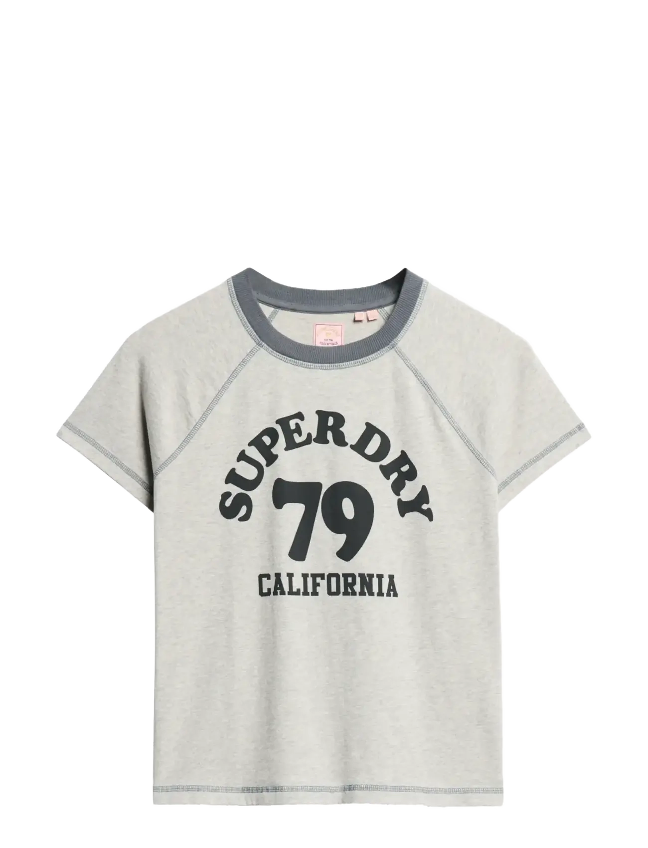 SUPERDRY Athletic Raglan Graphic Tee Grau - 36 - Damen