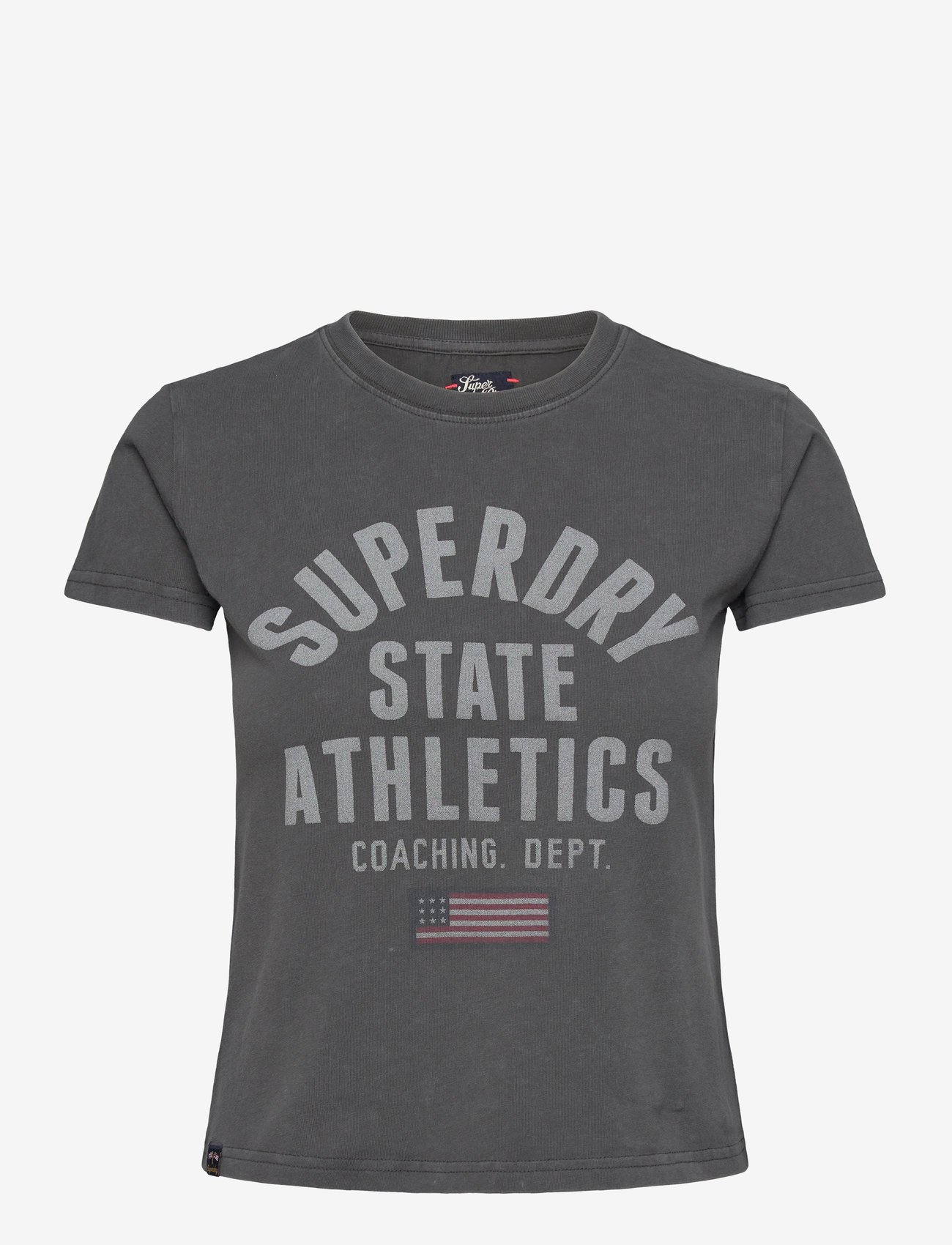 Superdry - ATH GRAPHIC FITTED TEE - sügisesed riided - charcoal - 0