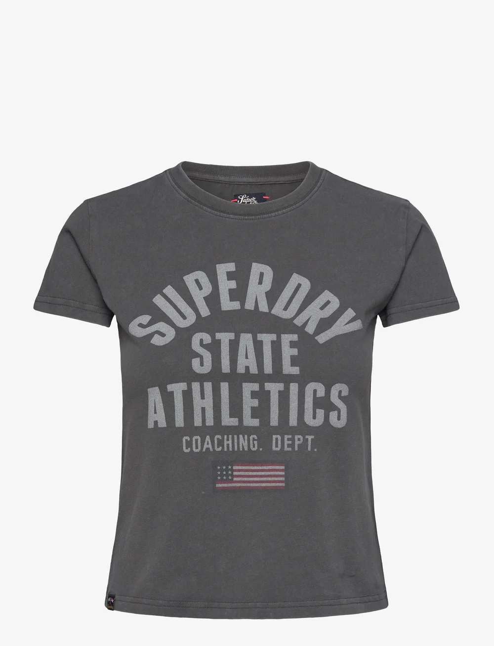 Superdry - ATH GRAPHIC FITTED TEE - t-shirts - charcoal - 1