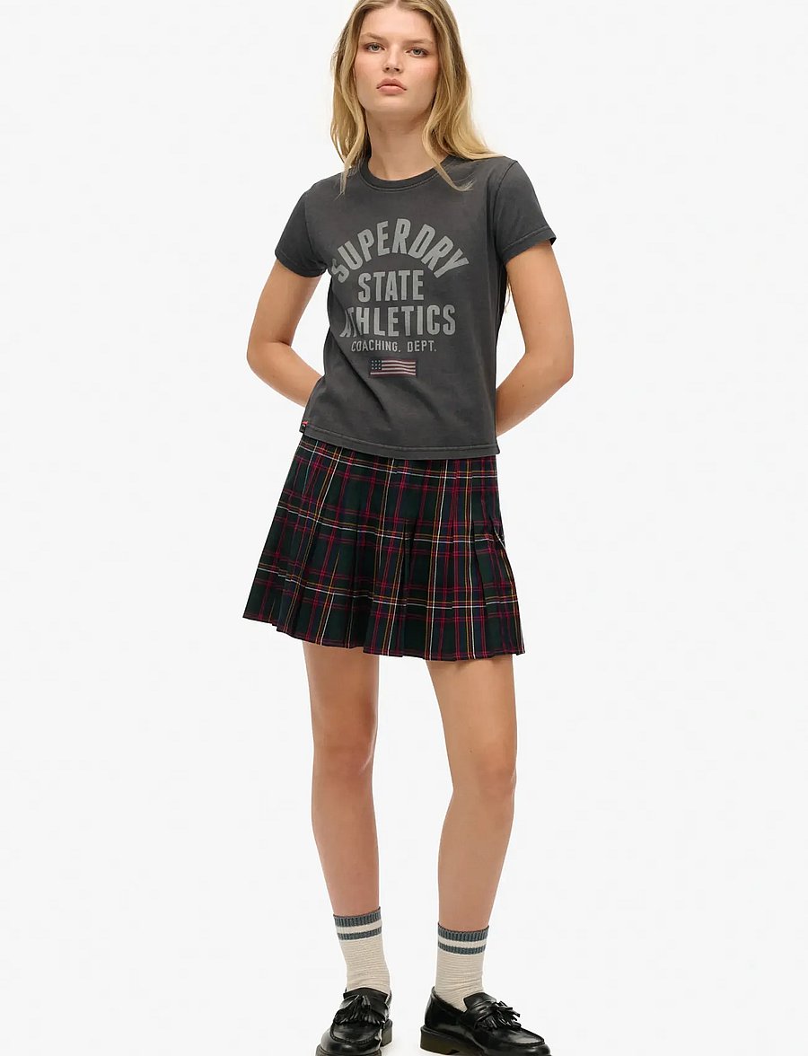 Superdry - ATH GRAPHIC FITTED TEE - t-shirts - charcoal - 4
