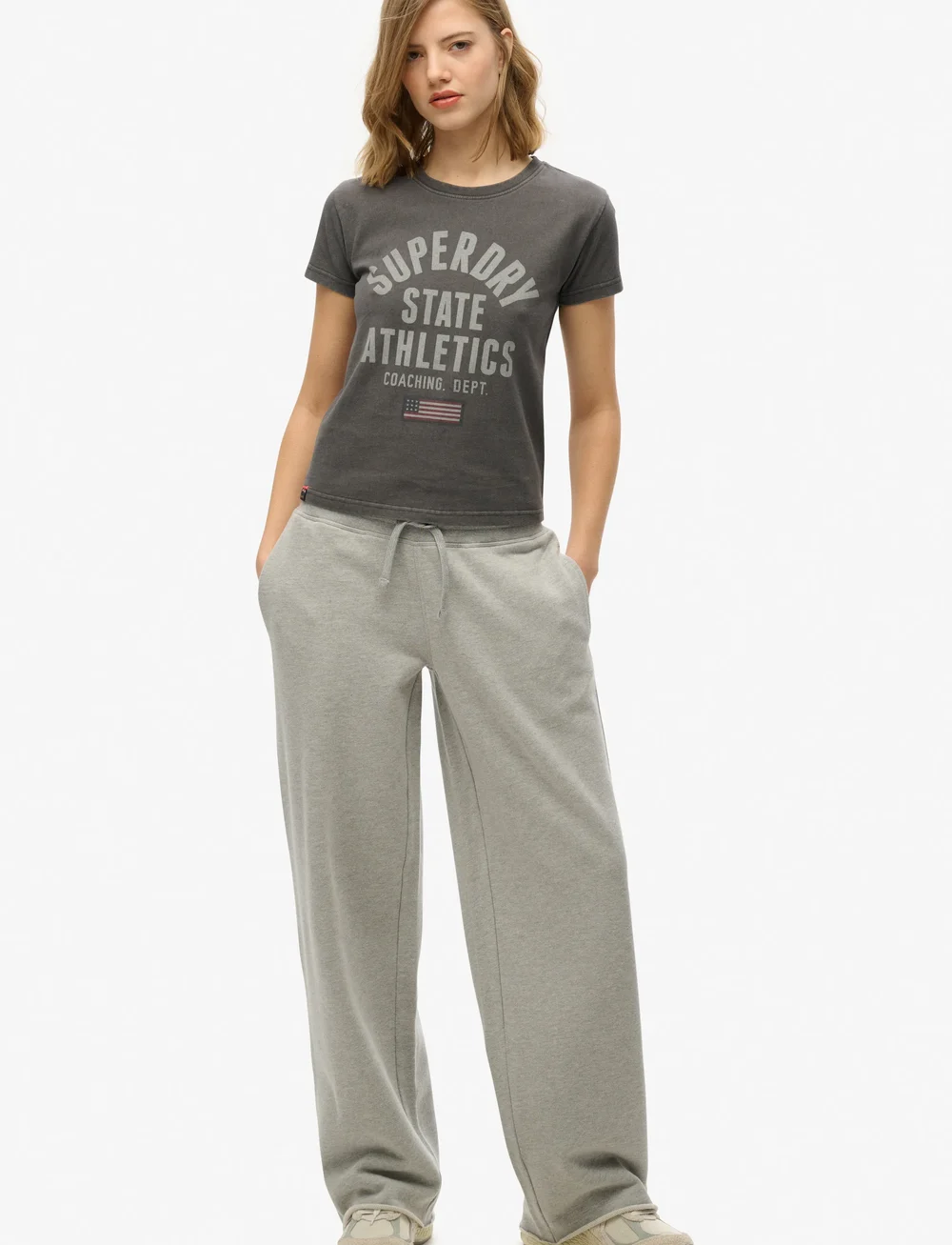 Superdry - ATH GRAPHIC FITTED TEE - t-shirts - charcoal - 5