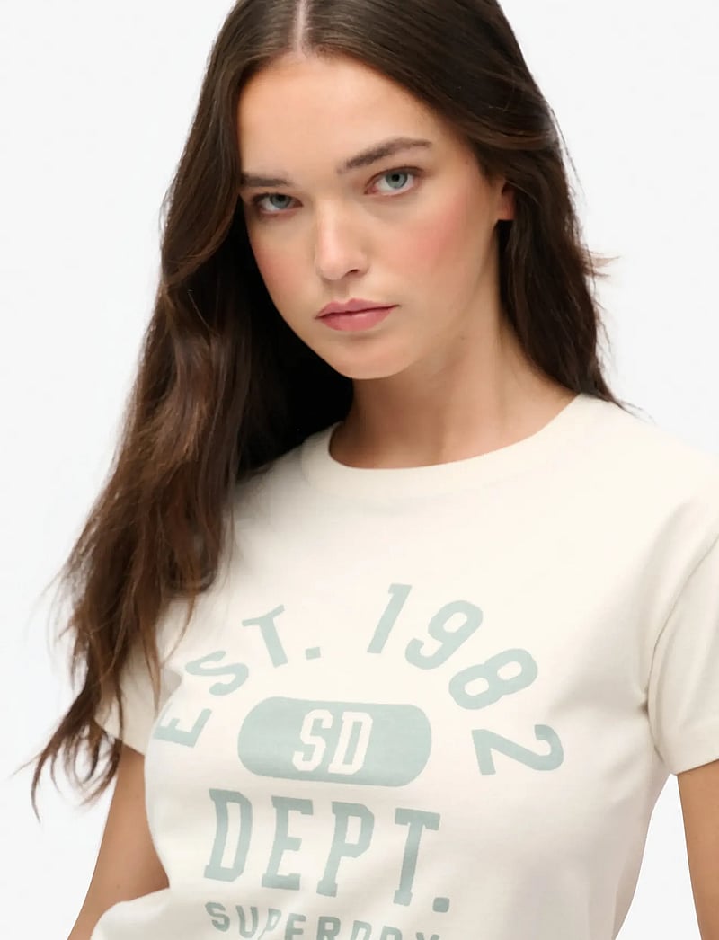 Superdry - ATH GRAPHIC FITTED TEE - t-shirts - desert bone off white - 2