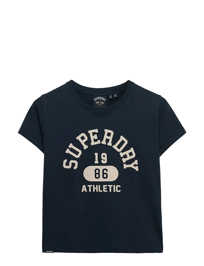 Superdry - ATH GRAPHIC FITTED TEE - t-shirts - eclipse navy - 1
