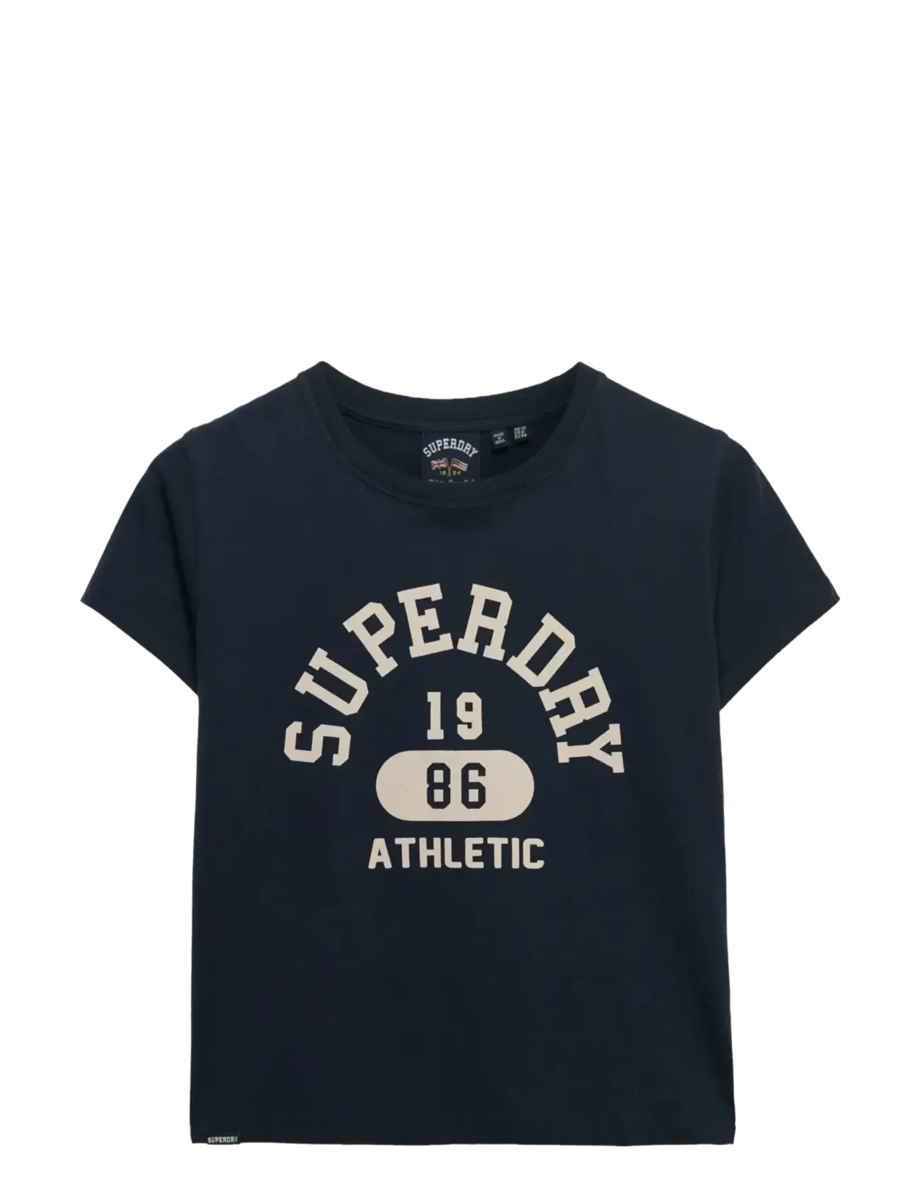 Superdry ATH GRAPHIC FITTED TEE - Tøj - ECLIPSE NAVY / navy