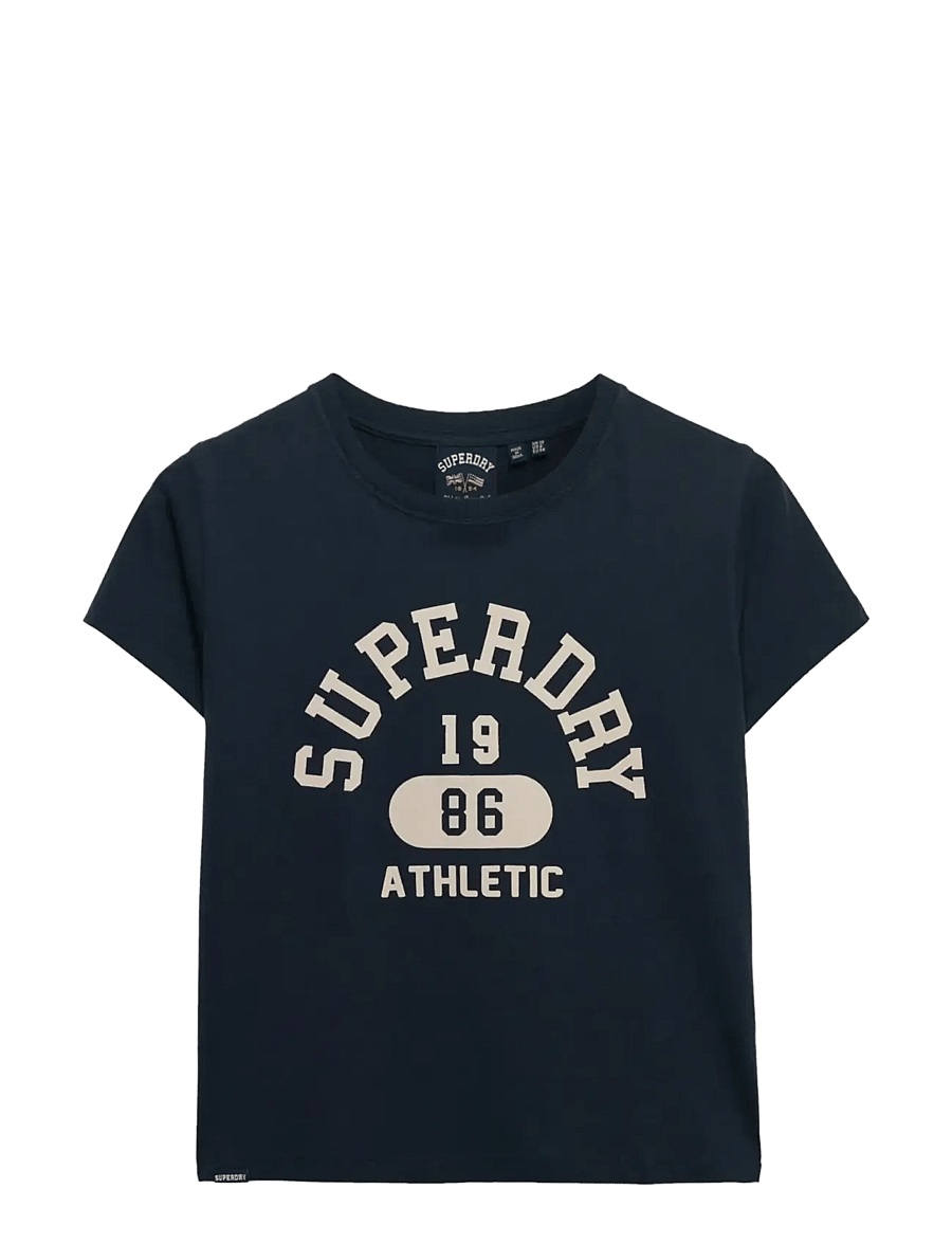 Superdry - ATH GRAPHIC FITTED TEE - t-shirts - eclipse navy - 1