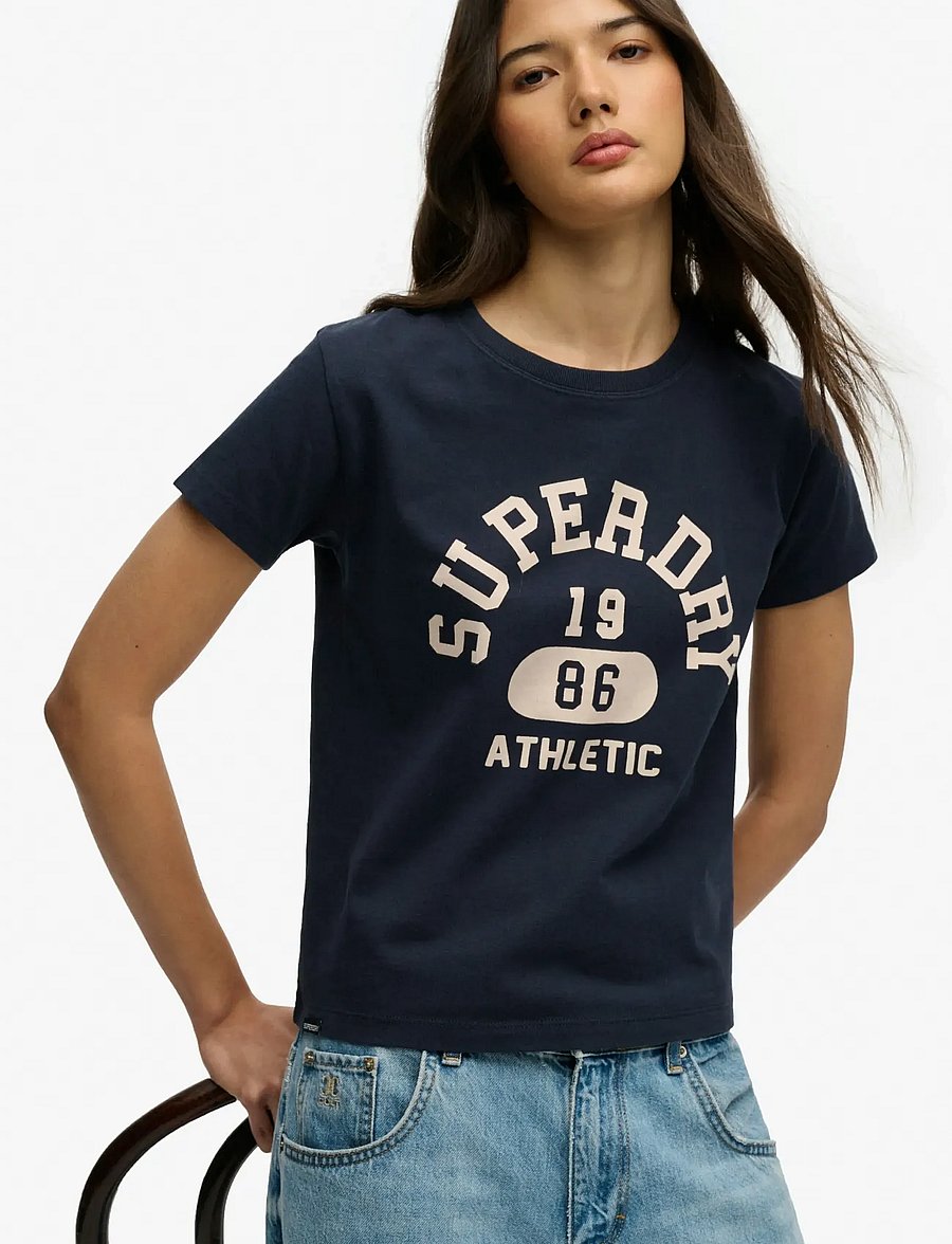 Superdry - ATH GRAPHIC FITTED TEE - t-shirts - eclipse navy - 3