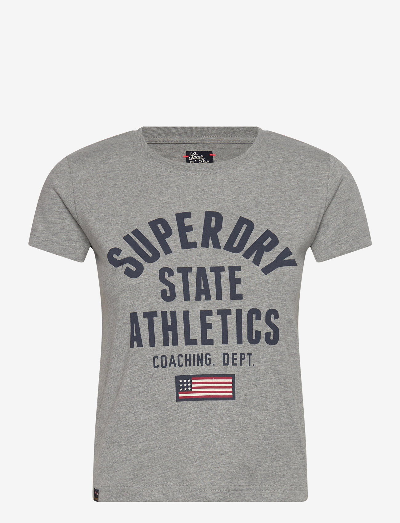 Superdry - ATH GRAPHIC FITTED TEE - herbstliche kleidung - grey marl - 1