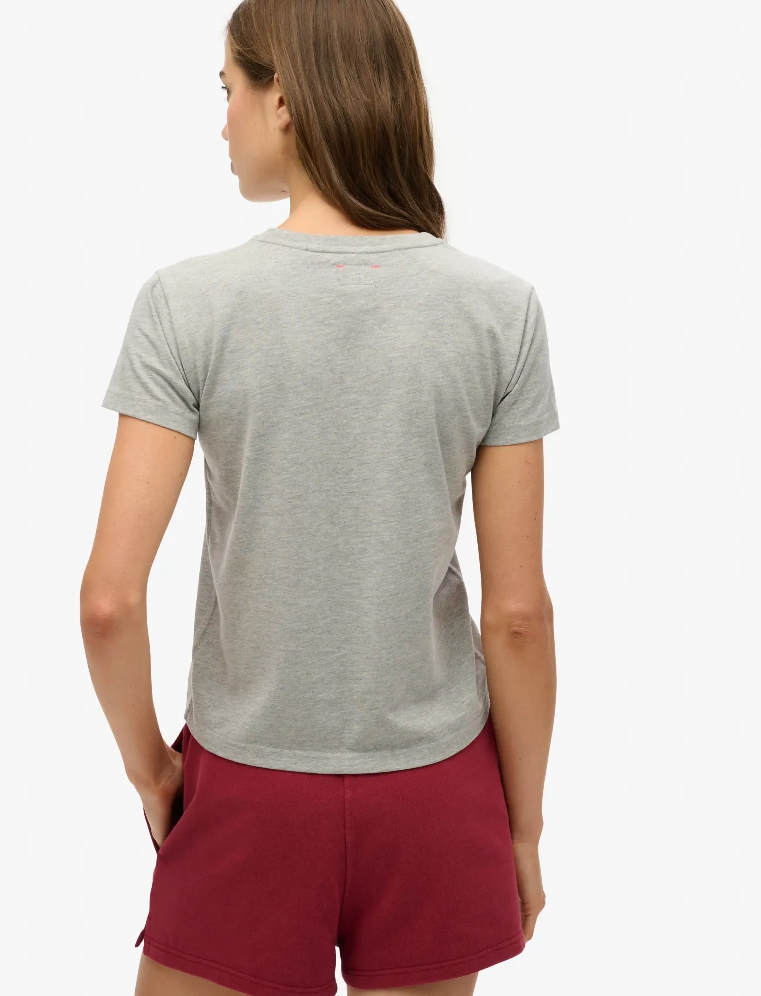 Superdry - ATH GRAPHIC FITTED TEE - laagste prijzen - grey marl - 3