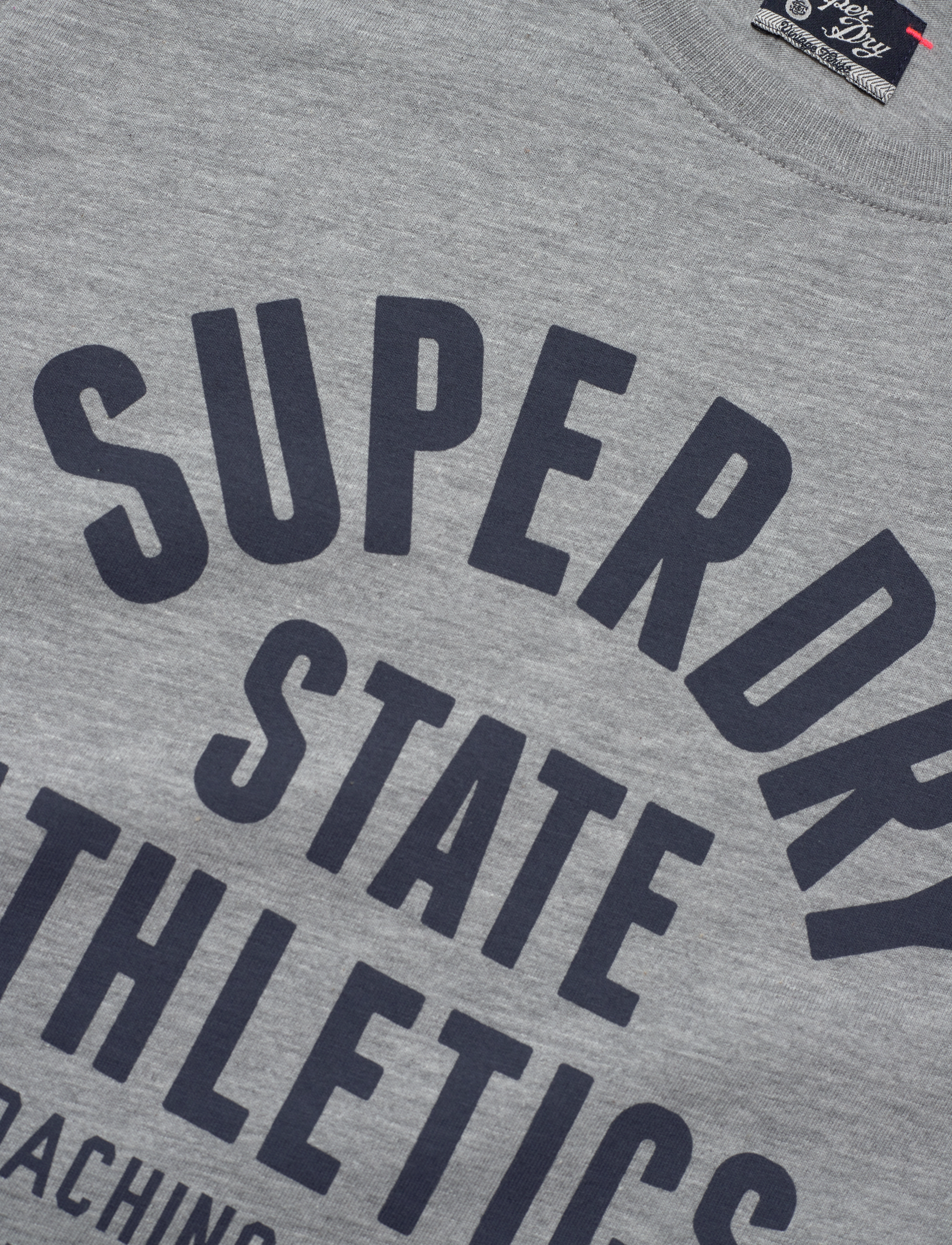 Superdry - ATH GRAPHIC FITTED TEE - laagste prijzen - grey marl - 4