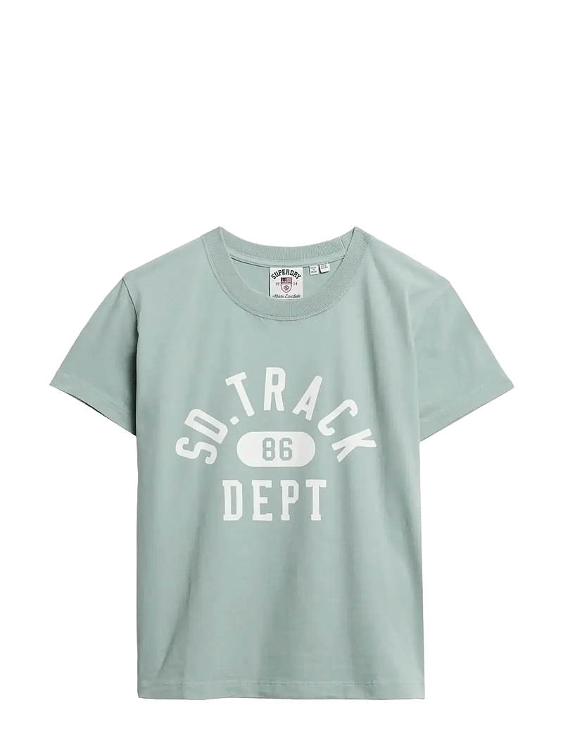 Superdry - ATH GRAPHIC FITTED TEE - t-shirts - light jade green - 1