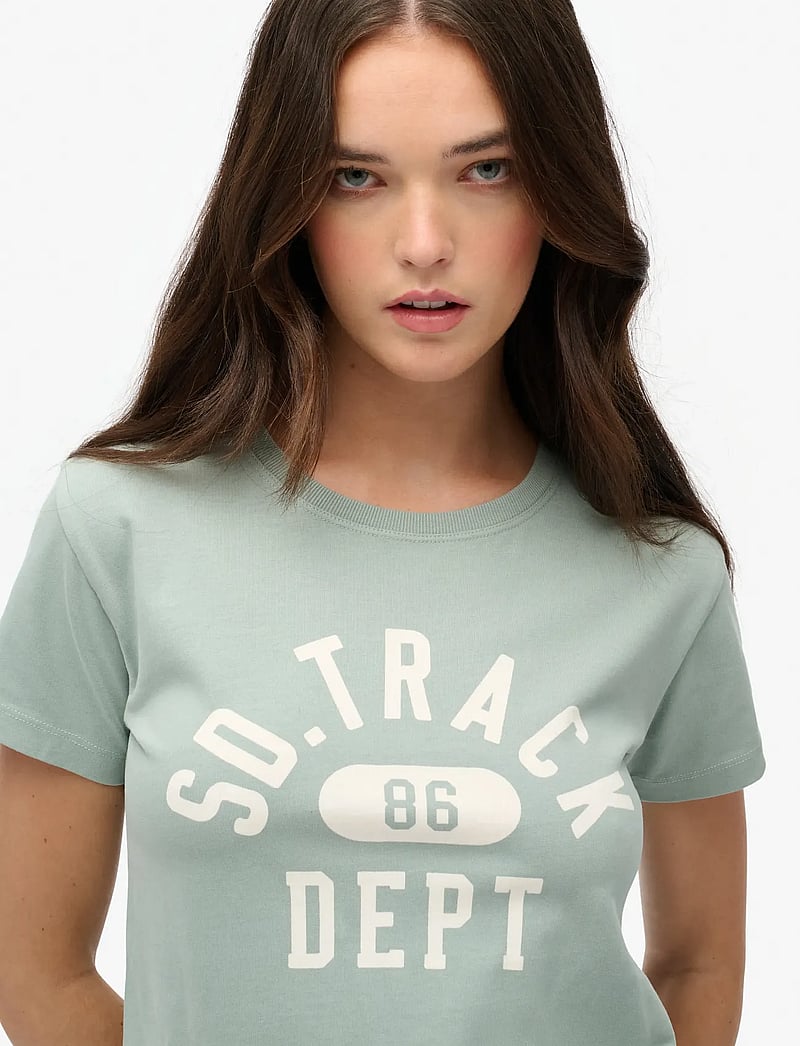 Superdry - ATH GRAPHIC FITTED TEE - t-shirts - light jade green - 2