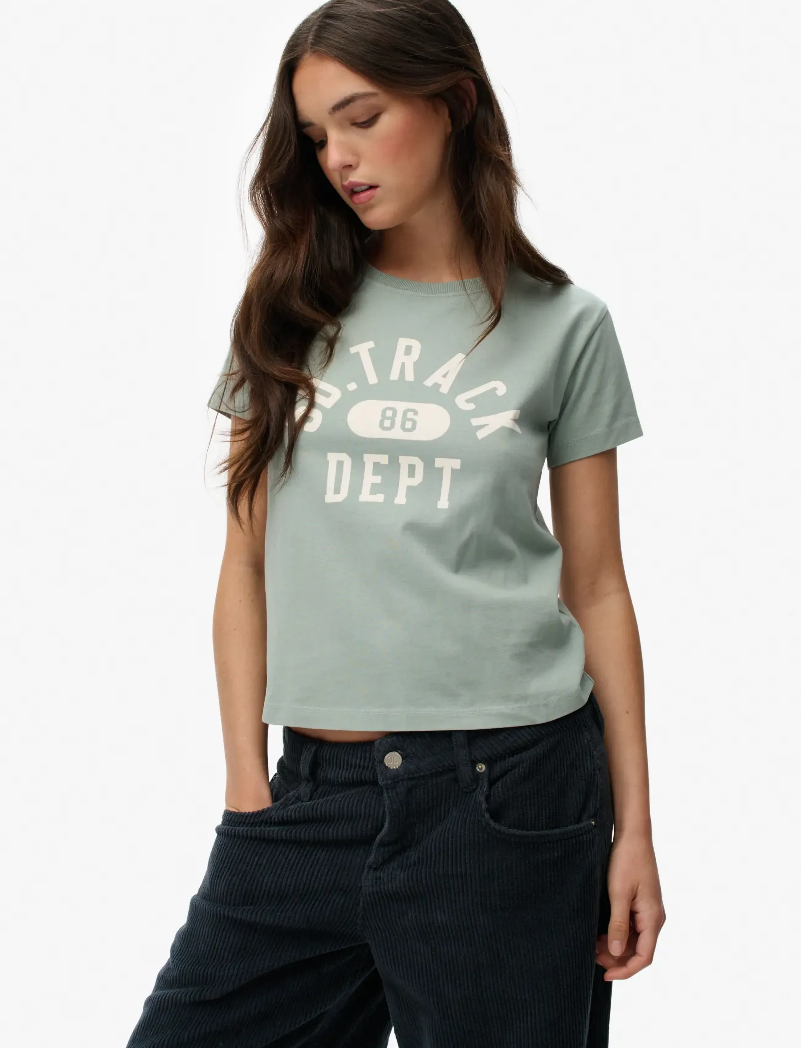 Superdry - ATH GRAPHIC FITTED TEE - lowest prices - light jade green - 3