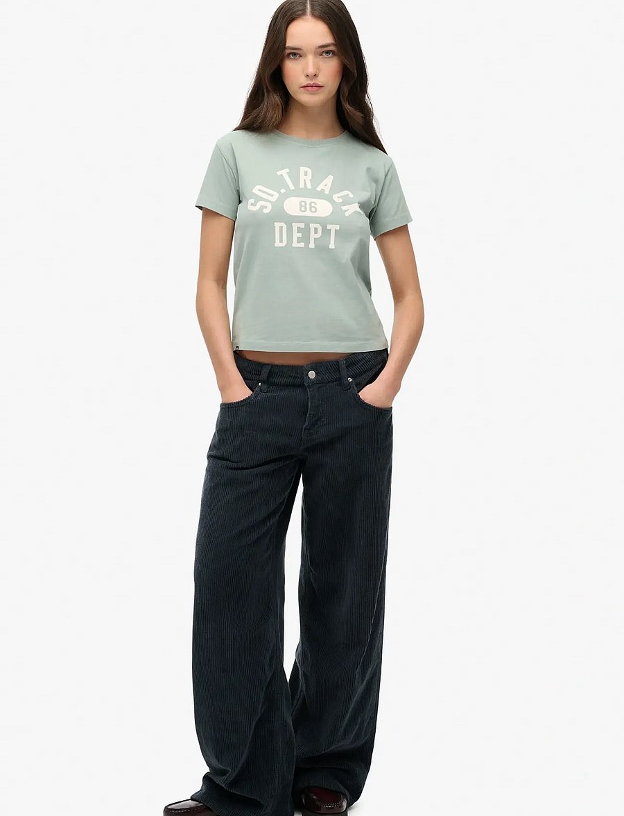 Superdry - ATH GRAPHIC FITTED TEE - t-shirts - light jade green - 4