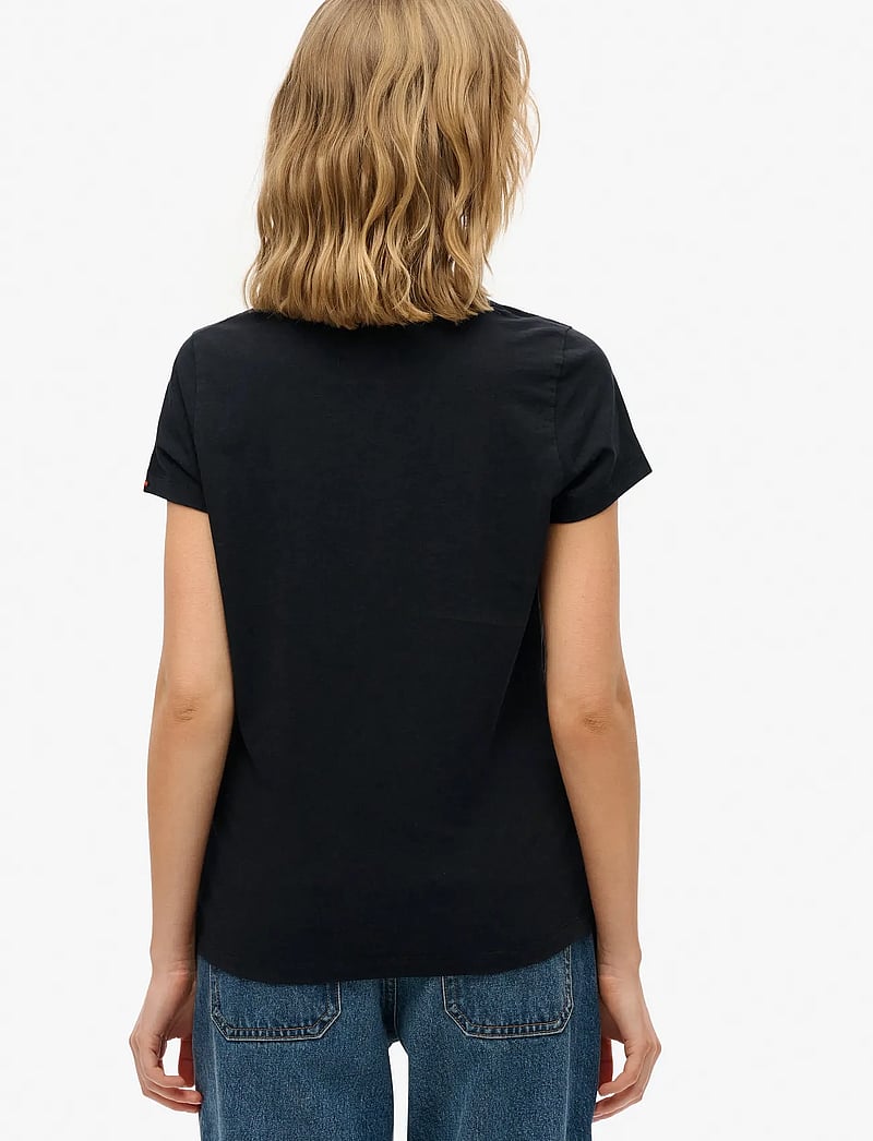 Superdry - LO-FI BIKER SCOOP NECK TEE - t-shirts - black - 5