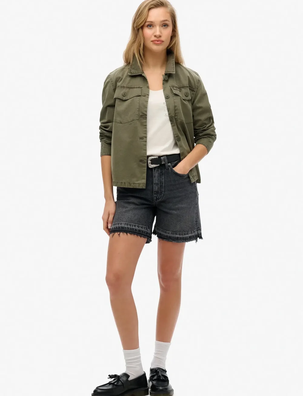 Superdry - LO-FI BIKER SCOOP NECK TEE - t-shirts - new chalk white - 4