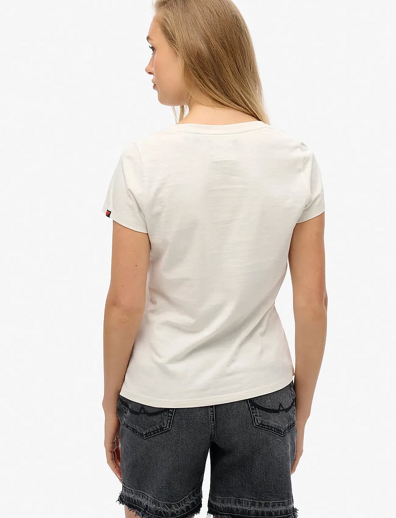 Superdry - LO-FI BIKER SCOOP NECK TEE - t-shirts - new chalk white - 5