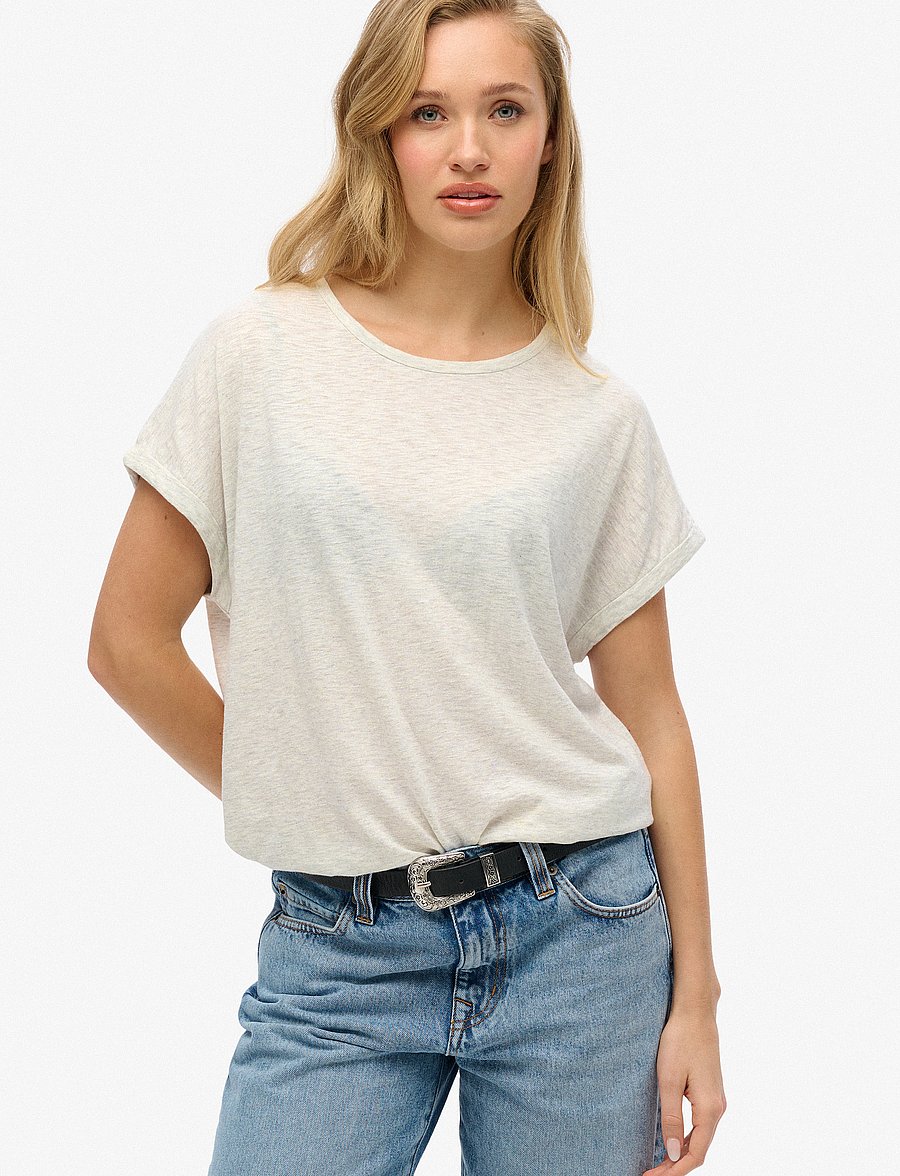 Superdry - STUDIOS LOOSE TEE - t-särgid - starlight grey marl - 0