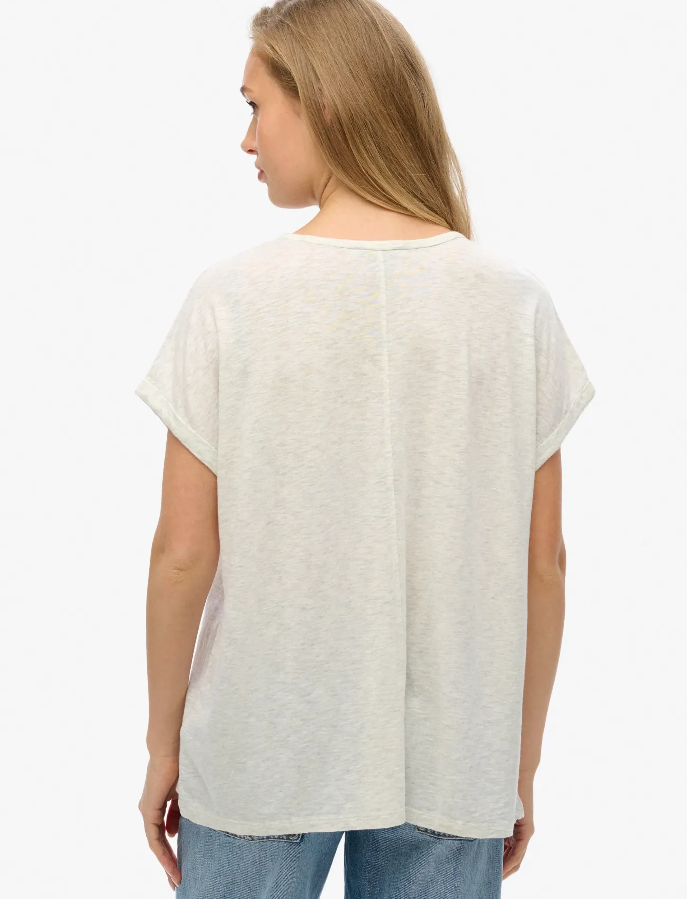 Superdry - STUDIOS LOOSE TEE - t-shirts - starlight grey marl - 4