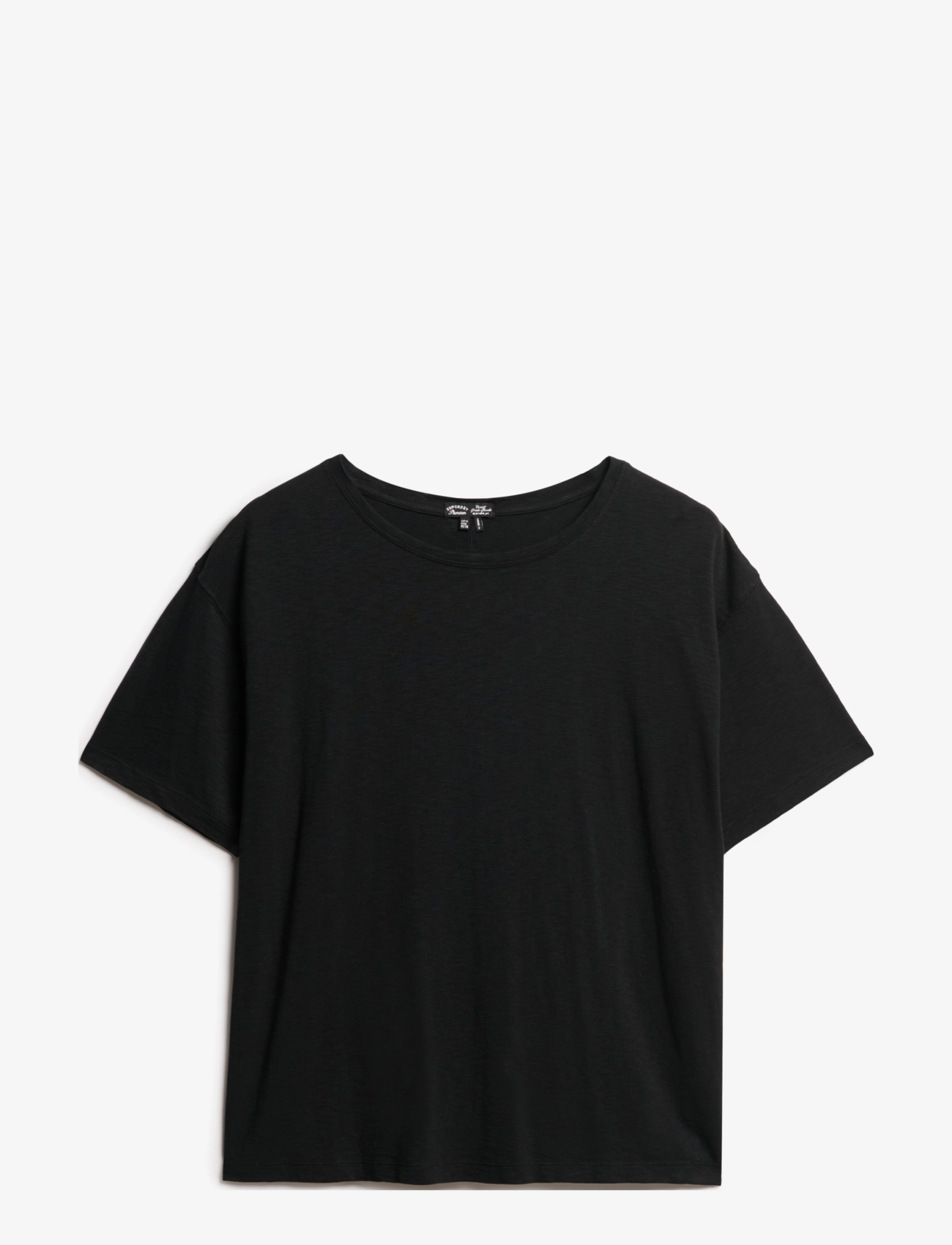 Superdry STUDIOS DROPPED SHOULDER TEE - Tøj - BLACK / black