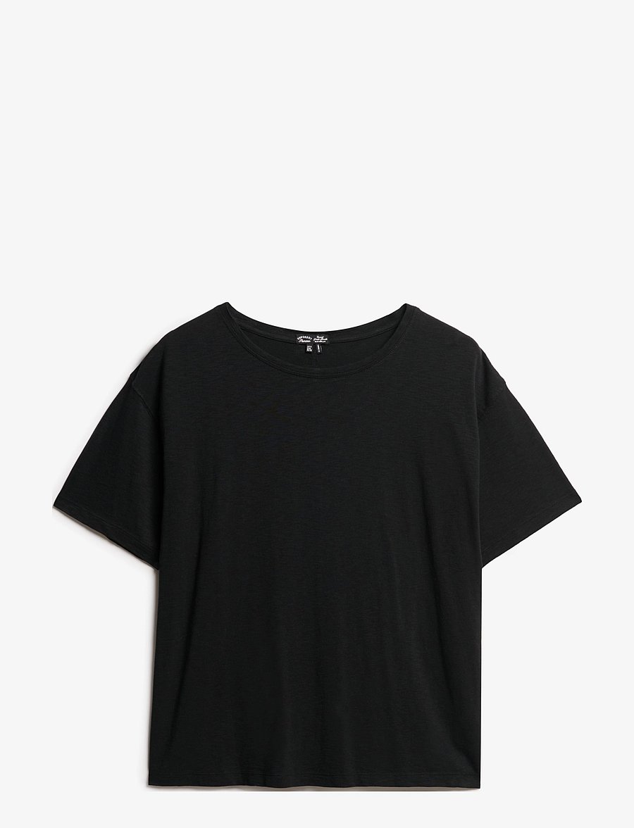 Superdry - STUDIOS DROPPED SHOULDER TEE - t-shirts - black - 1