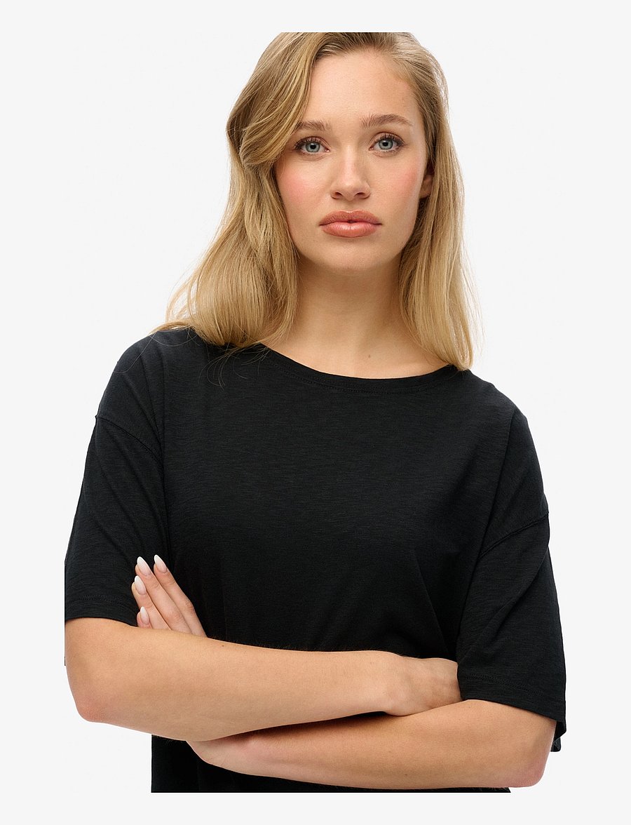 Superdry - STUDIOS DROPPED SHOULDER TEE - t-shirts - black - 3
