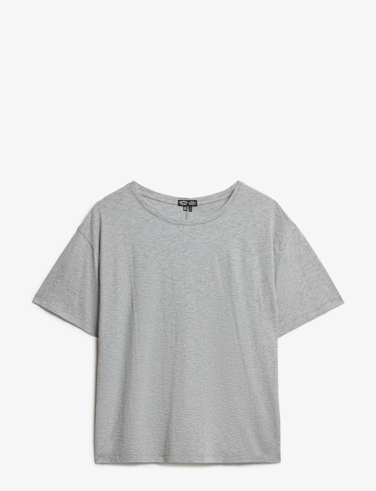 Superdry STUDIOS DROPPED SHOULDER TEE - Tøj - SMOKE GREY MARL / grey