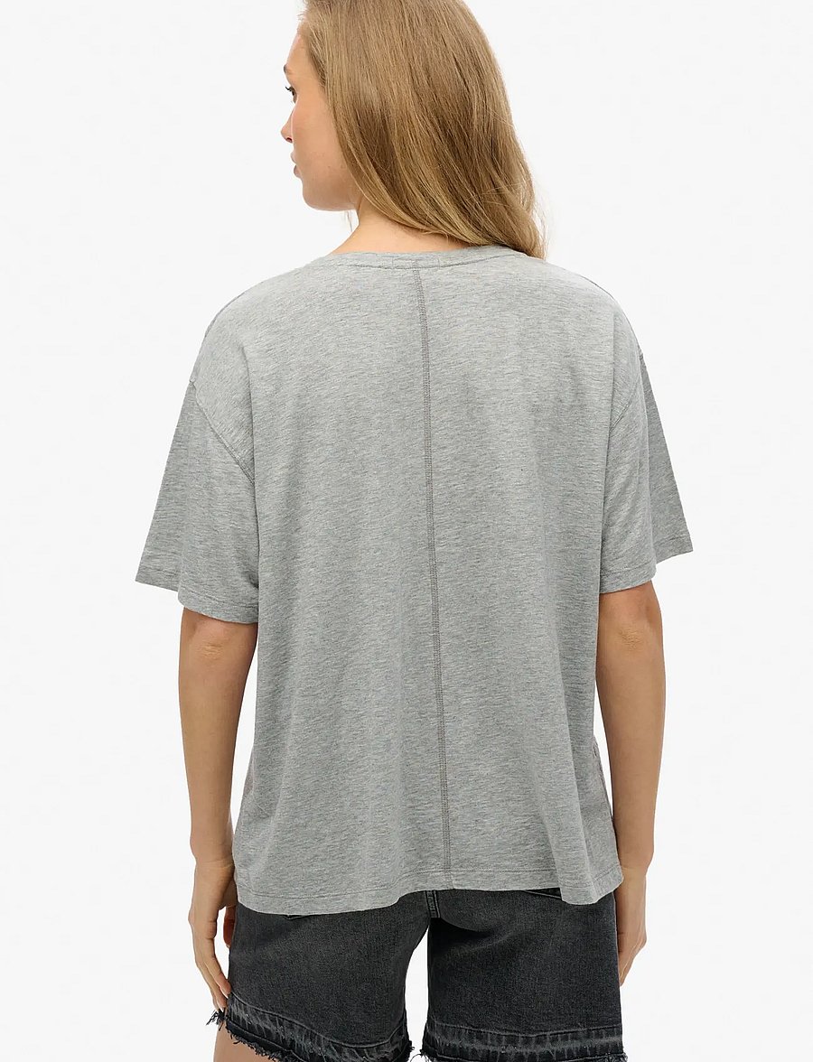 Superdry - STUDIOS DROPPED SHOULDER TEE - t-shirts - smoke grey marl - 5