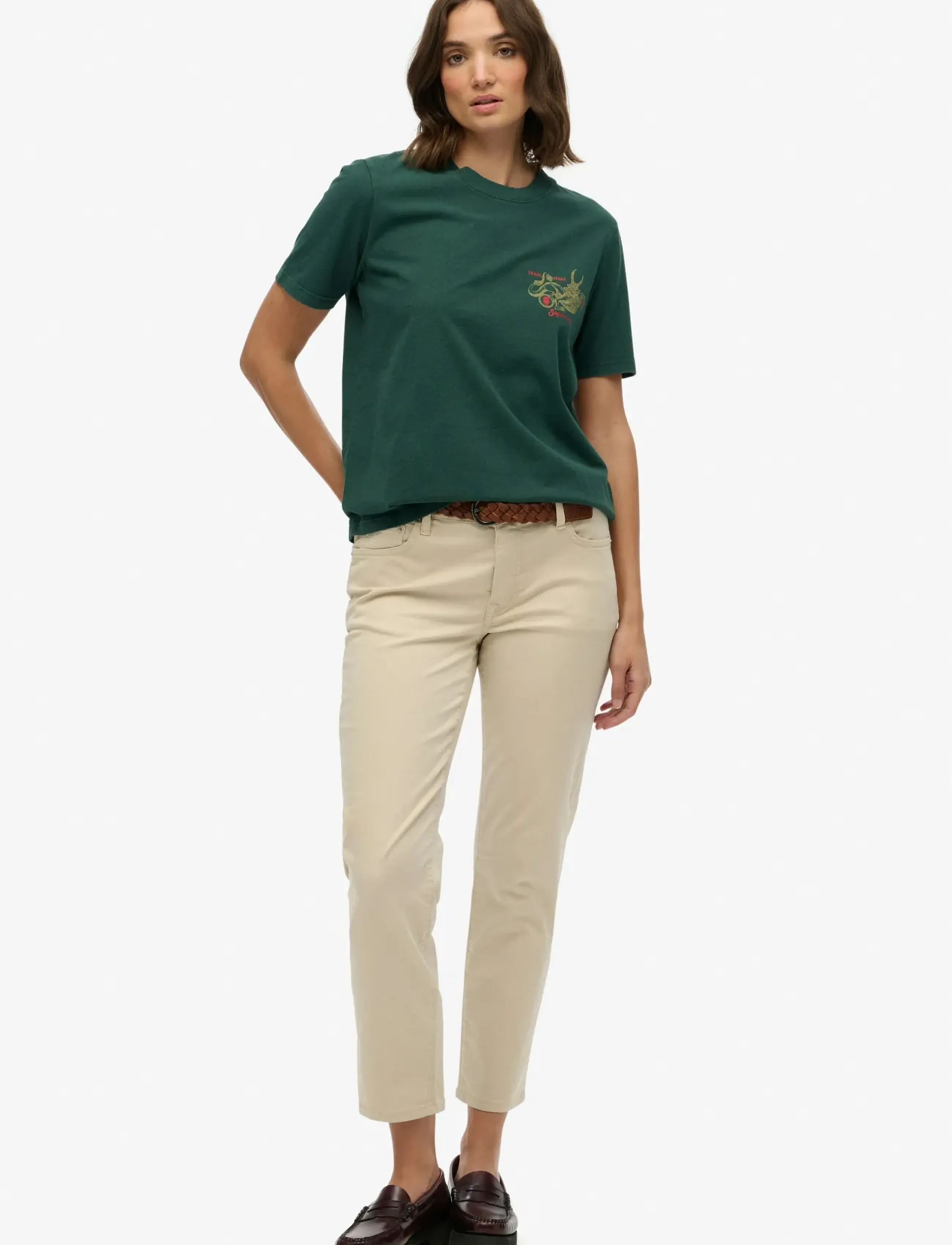 Superdry - TOKYO NARRATIVE RELAXED TEE - t-shirts - enamel green - 5