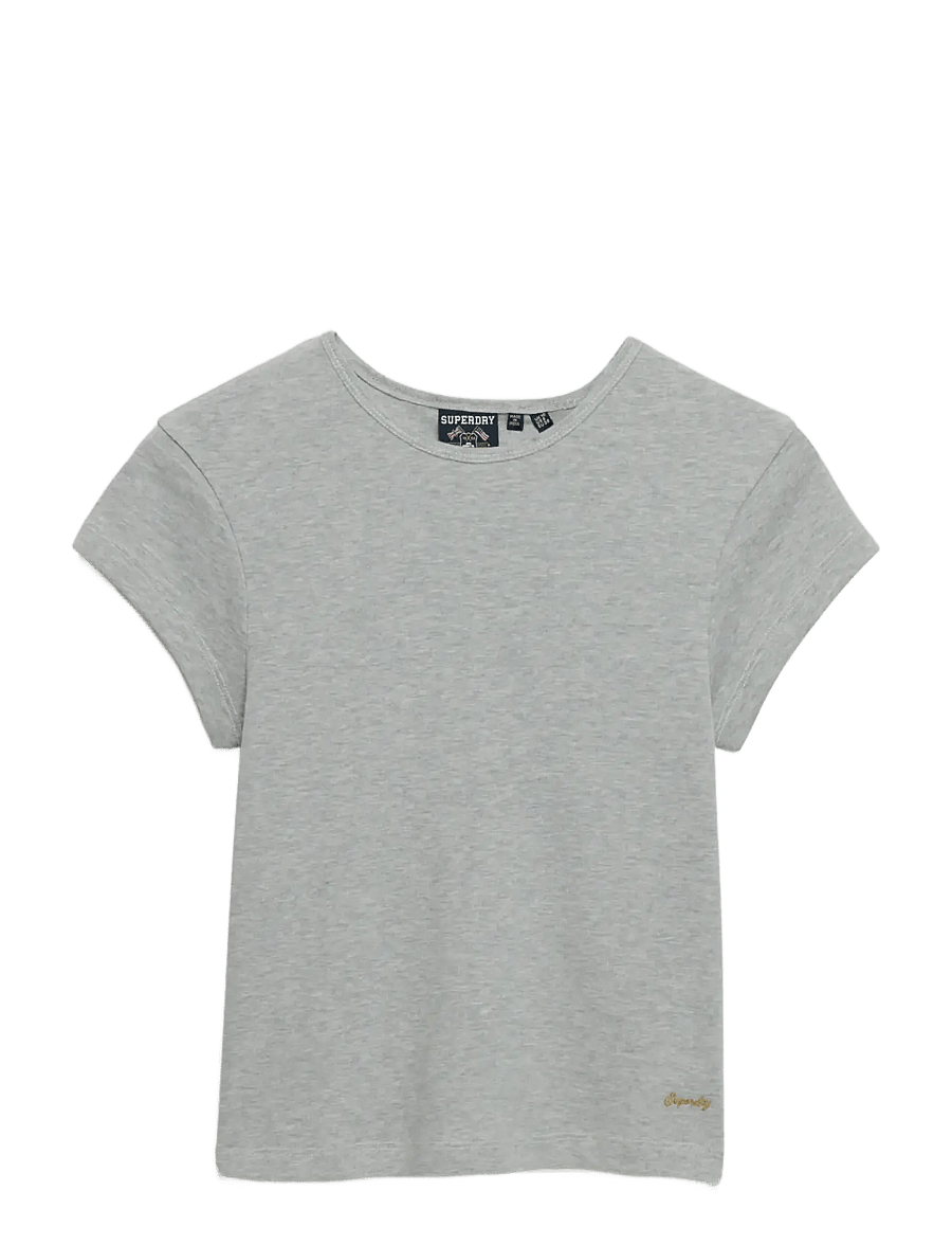 Superdry - ATHLETIC ESSENTIAL TEE - crop tops - grey marl - 1