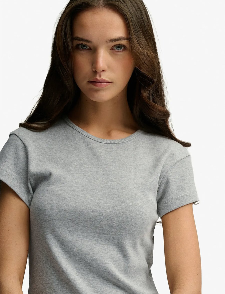 Superdry - ATHLETIC ESSENTIAL TEE - crop tops - grey marl - 3