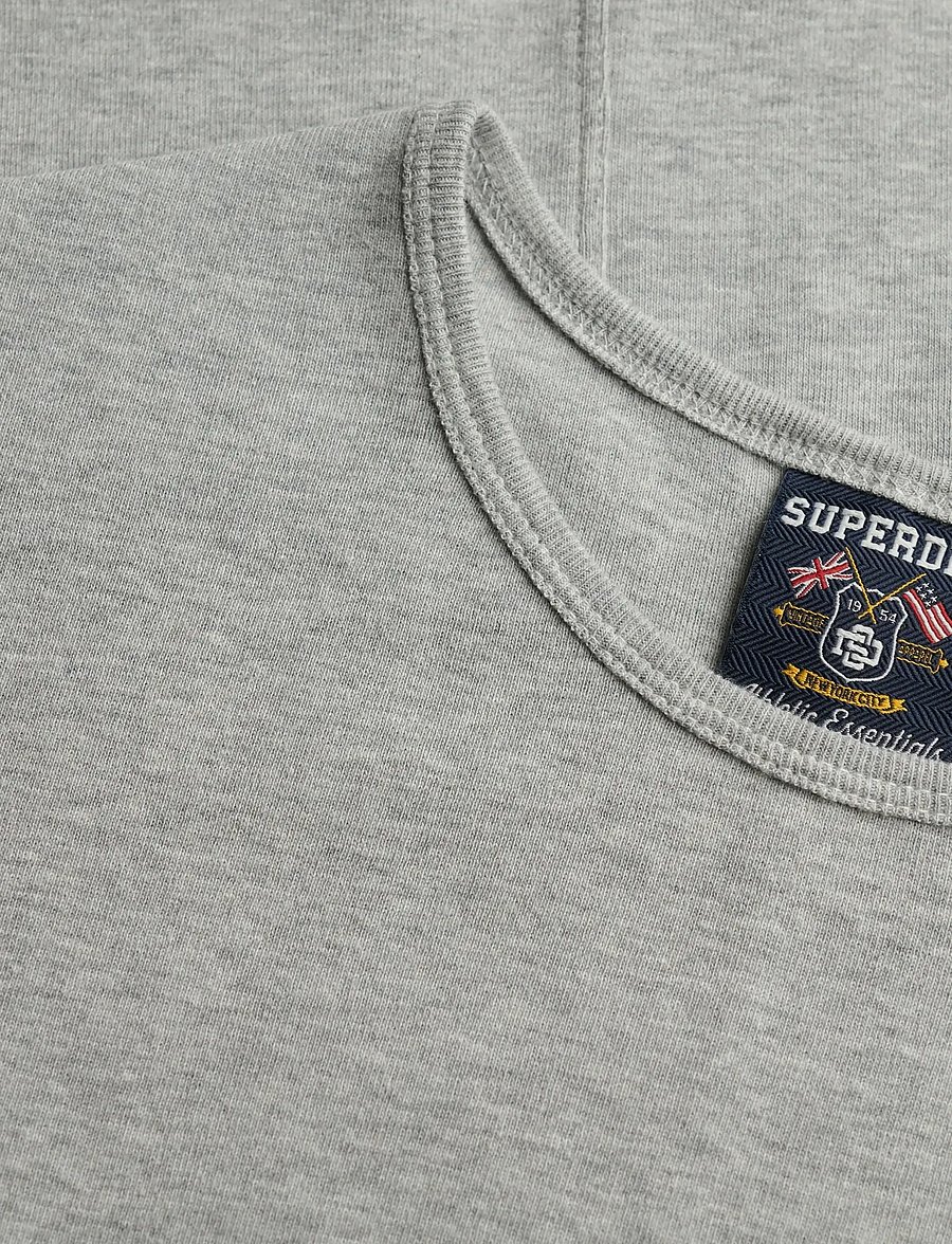 Superdry - ATHLETIC ESSENTIAL TEE - crop tops - grey marl - 5