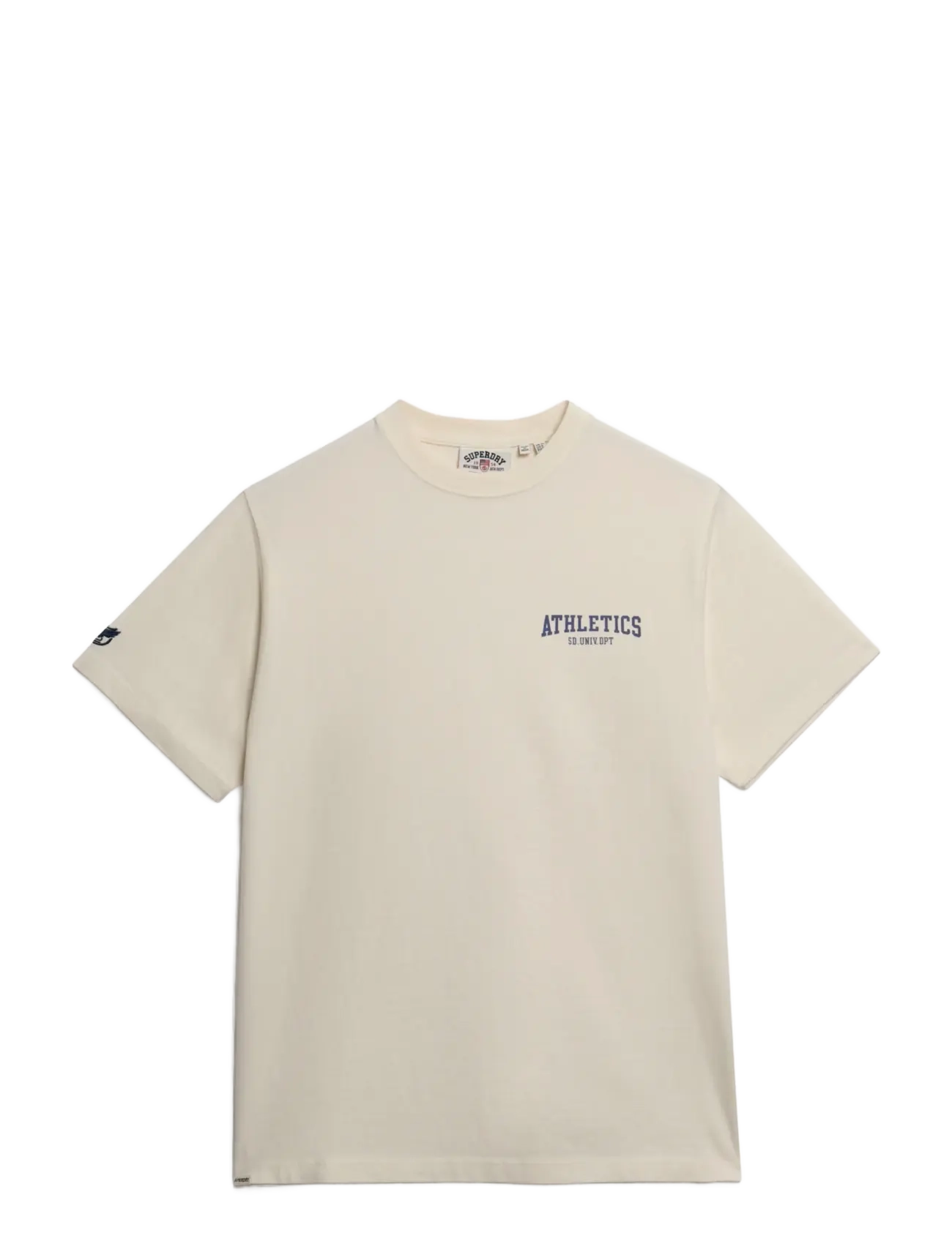 SUPERDRY Ath Ess Oversized Tshirt Cream - 12 - Damen