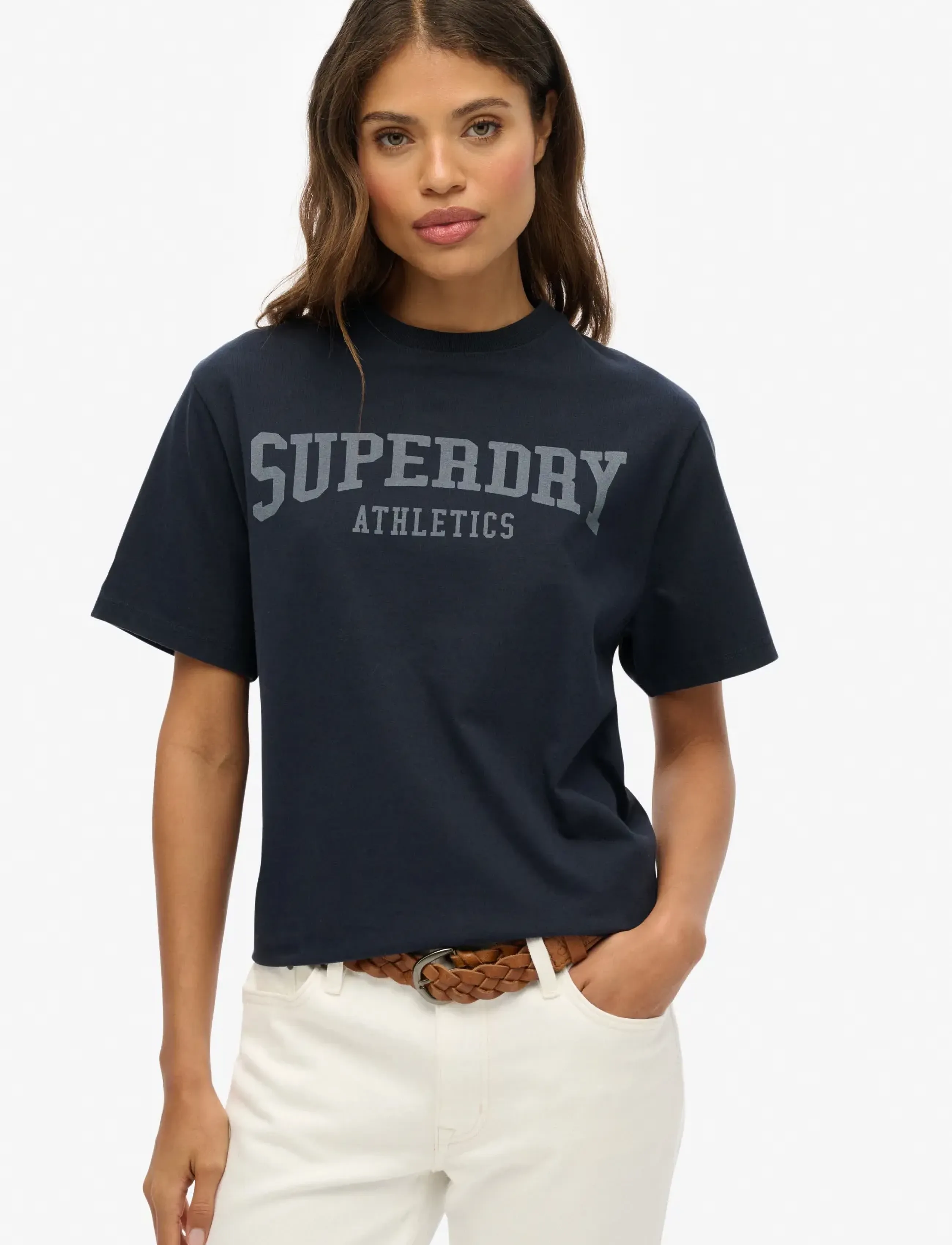 Superdry ATH ESS OVERSIZED TSHIRT - T-Shirts & Tops - ECLIPSE NAVY / navy