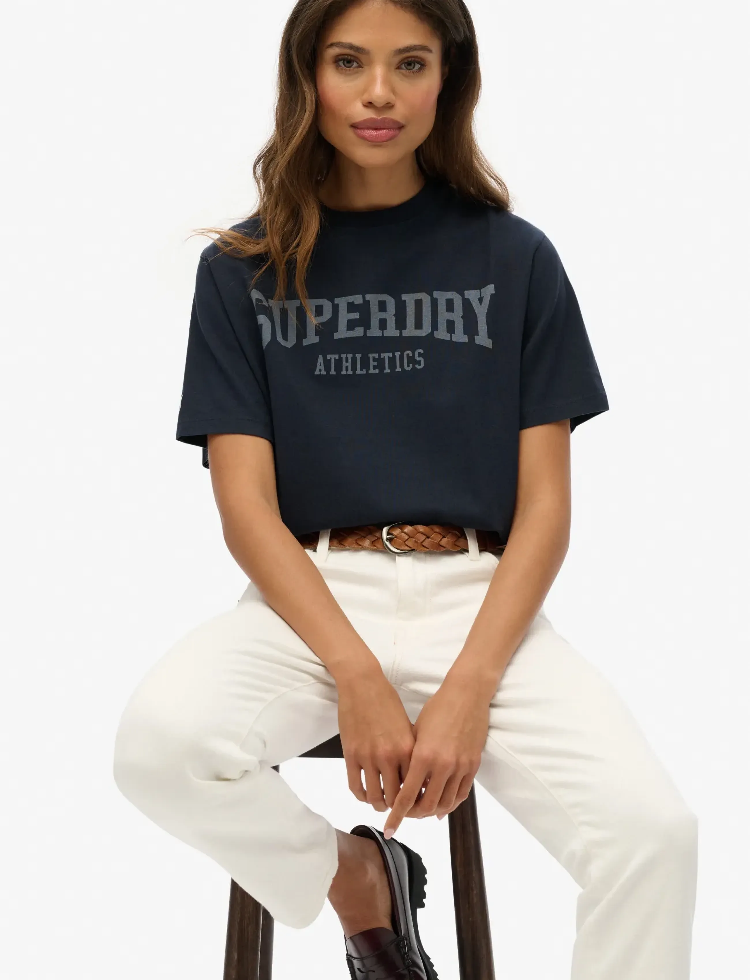 Superdry - ATH ESS OVERSIZED TSHIRT - t-särgid - eclipse navy - 4