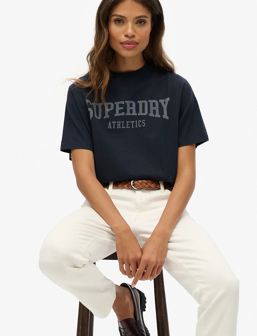 Superdry - ATH ESS OVERSIZED TSHIRT - t-särgid - eclipse navy - 4
