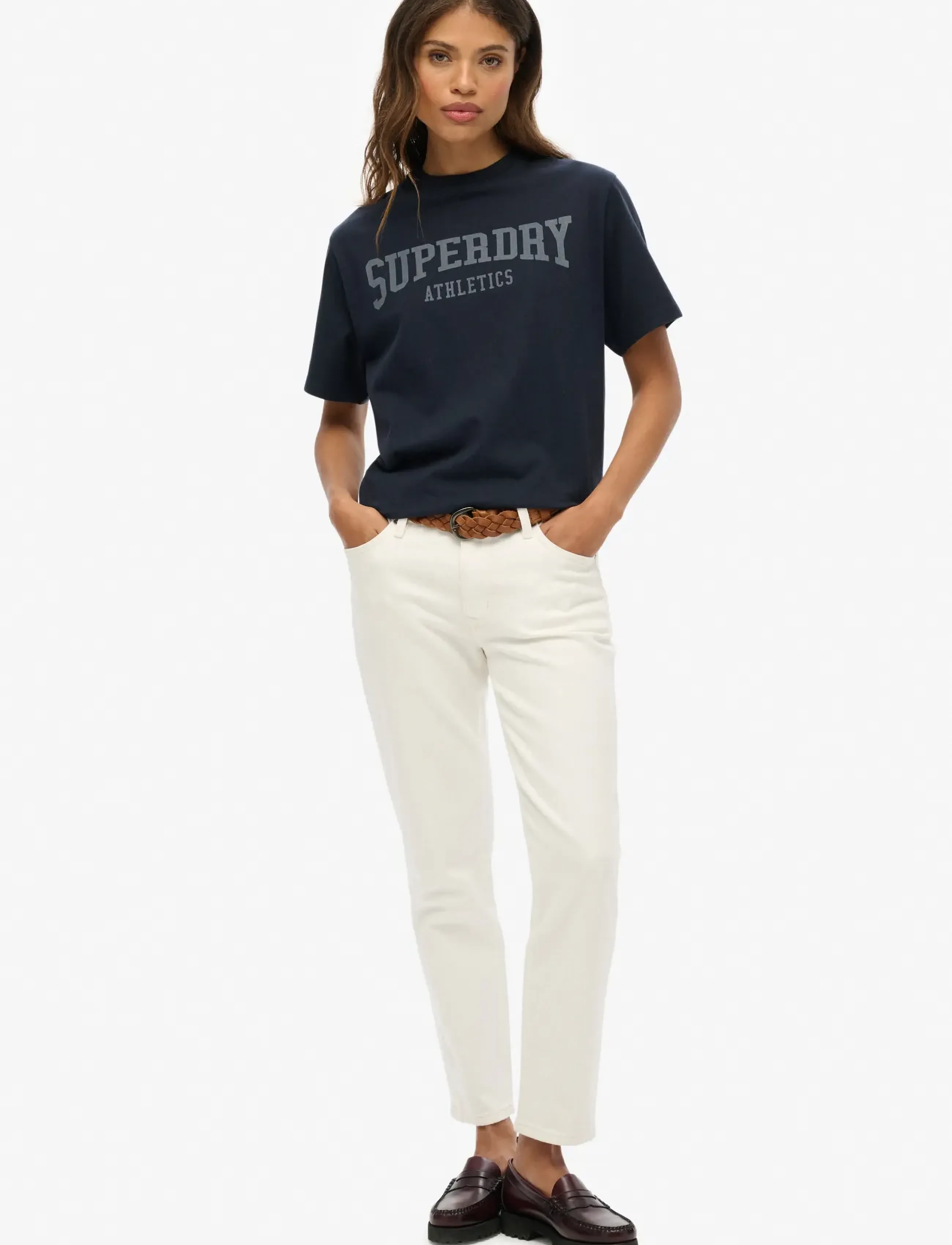 Superdry - ATH ESS OVERSIZED TSHIRT - t-särgid - eclipse navy - 5