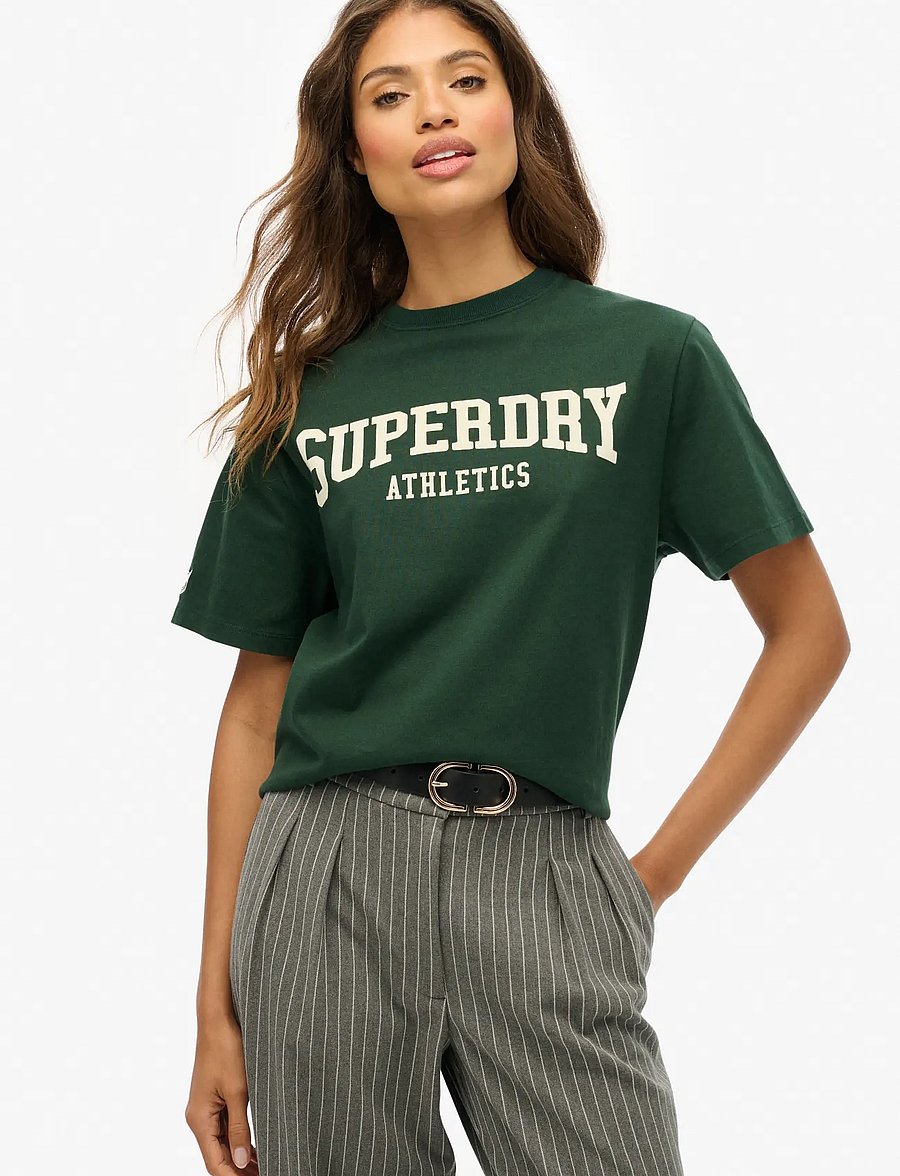 Superdry - ATH ESS OVERSIZED TSHIRT - t-shirts - enamel green - 0