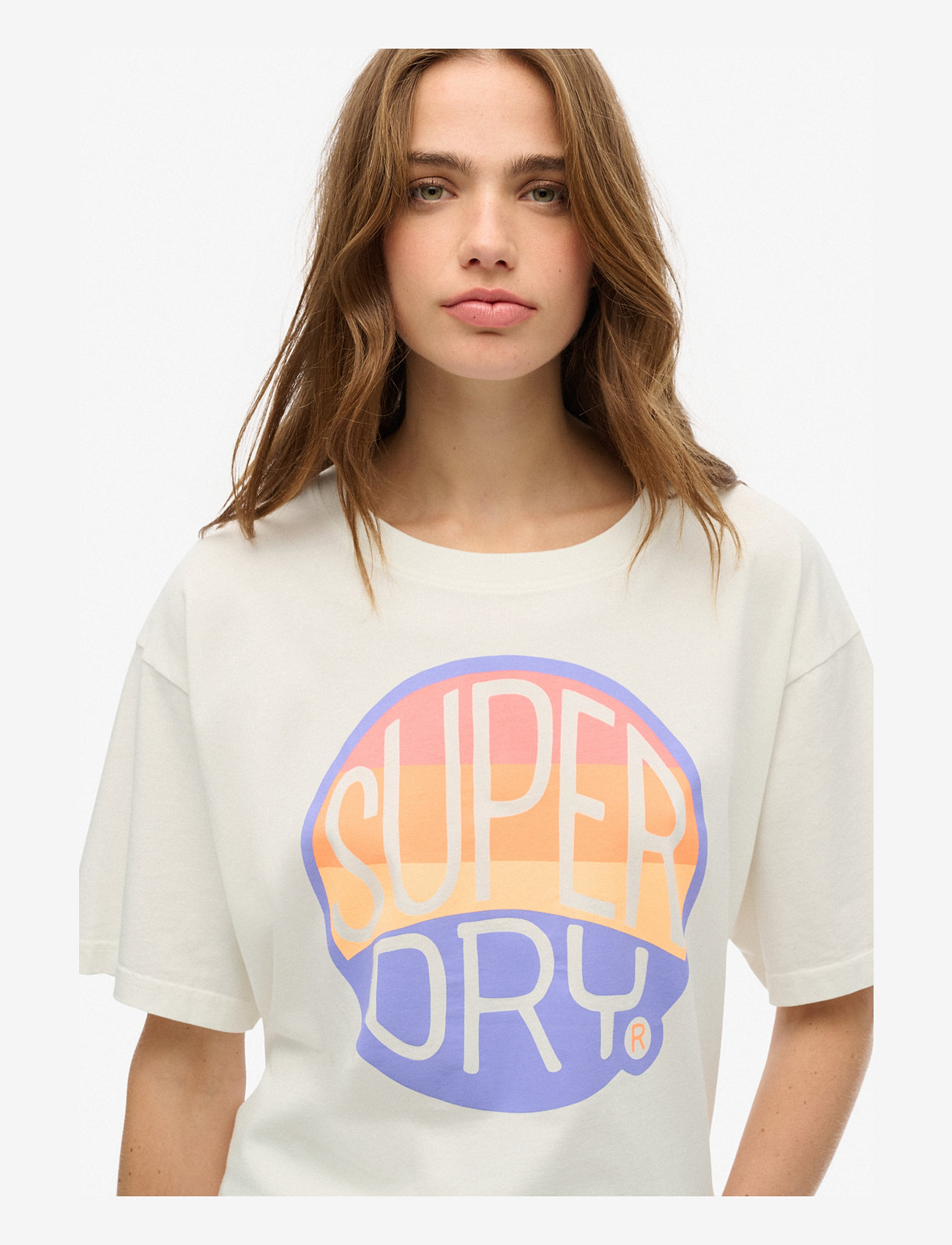 Superdry - NEON RAINBOW OVERSIZED TEE - off white - 3