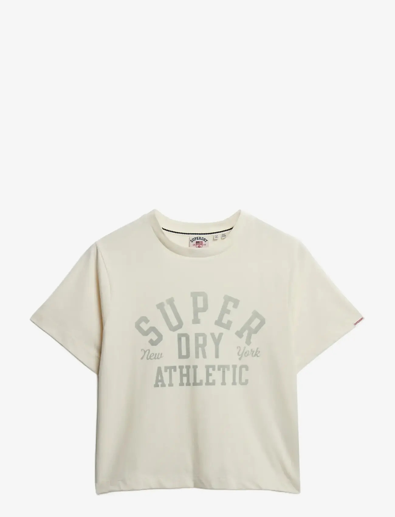 Superdry - ATHLETIC ESSENTIALS LOOSE TEE - zemākās cenas - desert bone off white - 1