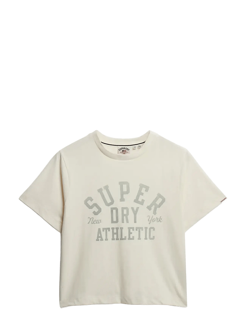 Superdry - ATHLETIC ESSENTIALS LOOSE TEE - t-shirts - desert bone off white - 1