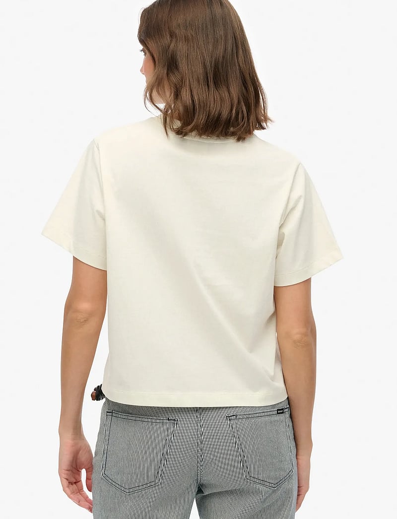 Superdry - ATHLETIC ESSENTIALS LOOSE TEE - t-shirts - desert bone off white - 5