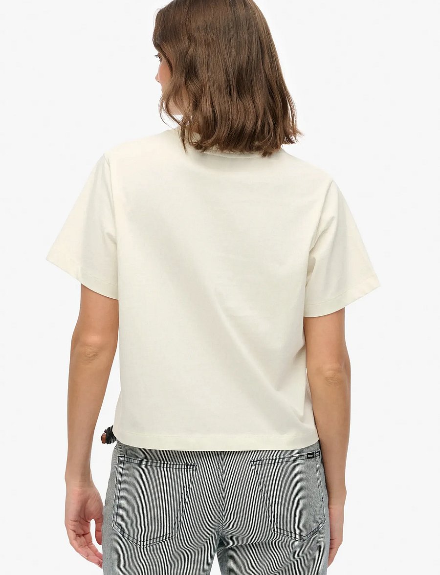 Superdry - ATHLETIC ESSENTIALS LOOSE TEE - t-shirts - desert bone off white - 5